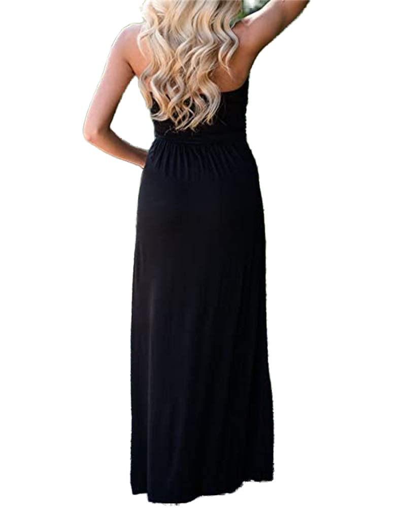 PRIMODA Women's Strapless Tube Top Maxi Dress - Floral Boho Beach Dress with Pockets | Summer Vacation, Pool Party, Beach Wedding, Casual Outfit