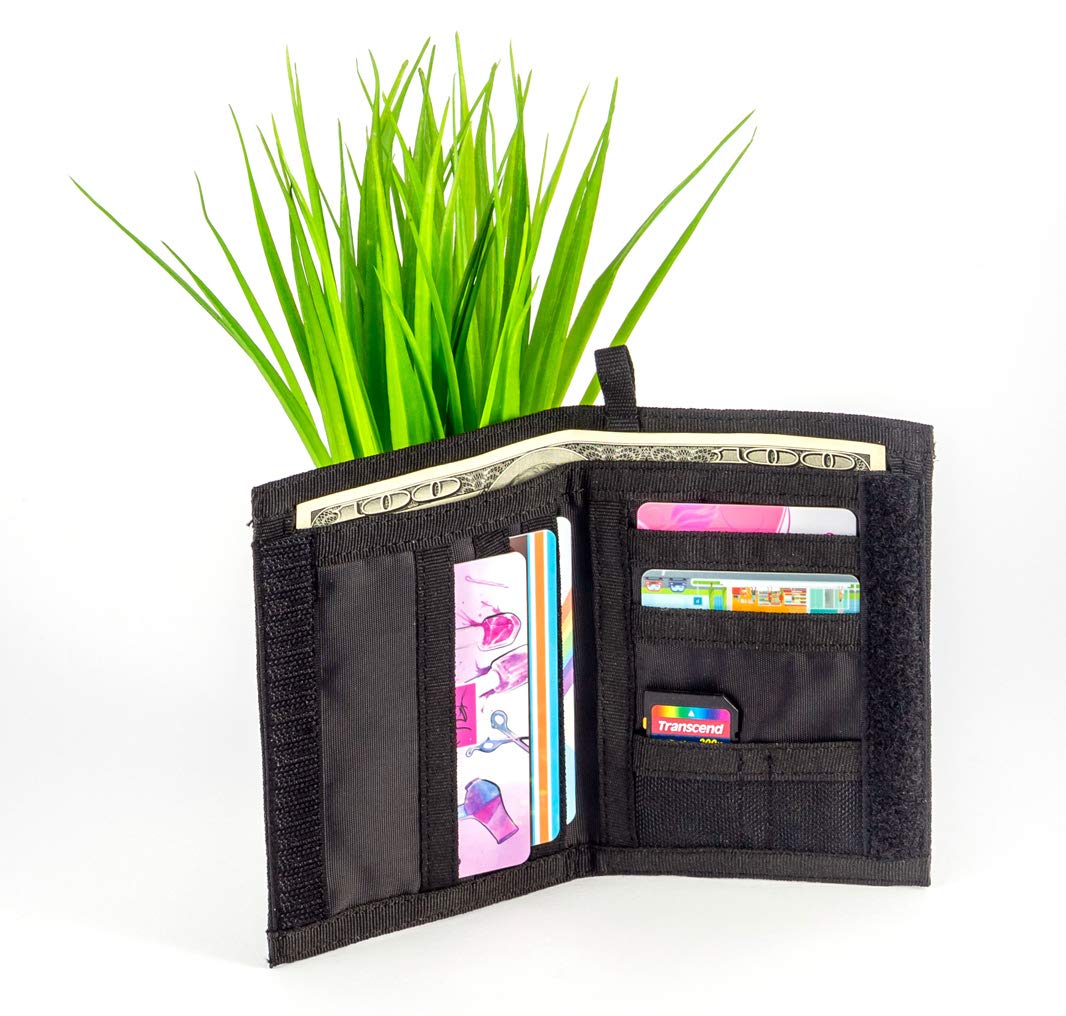 Chameleon Bifold Men's Nylon Wallet - Military Tactical Slim Wallet for Men - Canvas Thin Front Pocket Travel Bi-Fold Wallet - Best Nylon Travel Pouch - Perfect for Everyday Carry, Outdoor Adventures & Business Travel