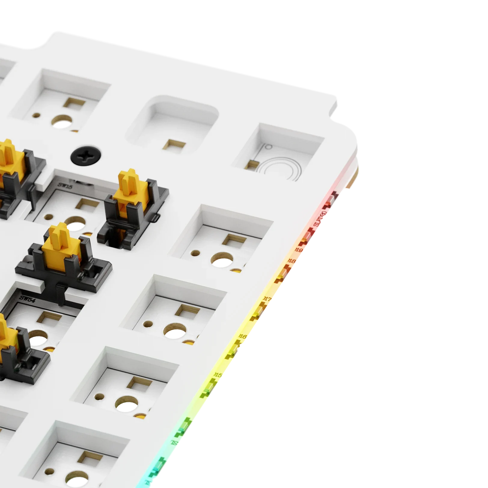 GMMK 3 Mechanical Keyboard Switch Plate - 75% FR4 White ISO Layout for Custom Gaming & Typing | Perfect for PC, Mac & Office Workstations
