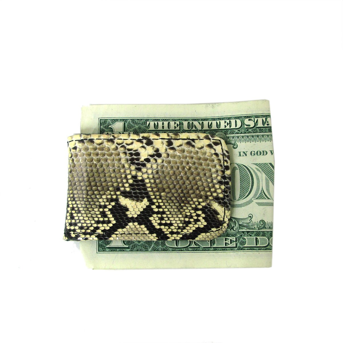 Genuine Python Leather Money Clip for Men - Premium Snake Skin Wallet Accessory - Perfect for Cash, Credit Cards & Business Gifts