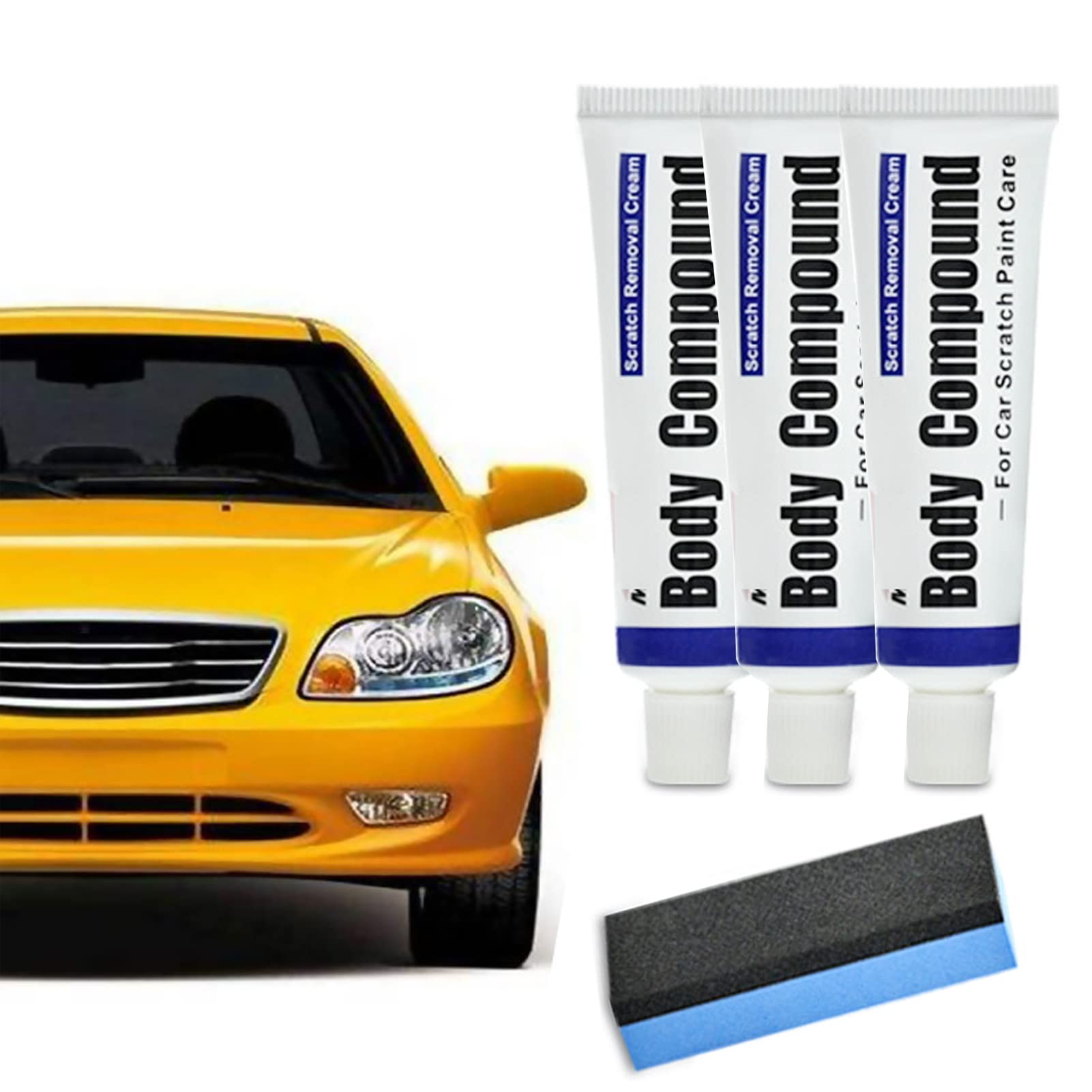 XLAQ Professional Car Scratch Repair Gel Kit - Auto Paint Scratch Remover, Polishing & Grinding Wax for Car Scratches (3pcs) - Perfect for DIY Car Detailing, Minor Scratch Repair & Vehicle Maintenance