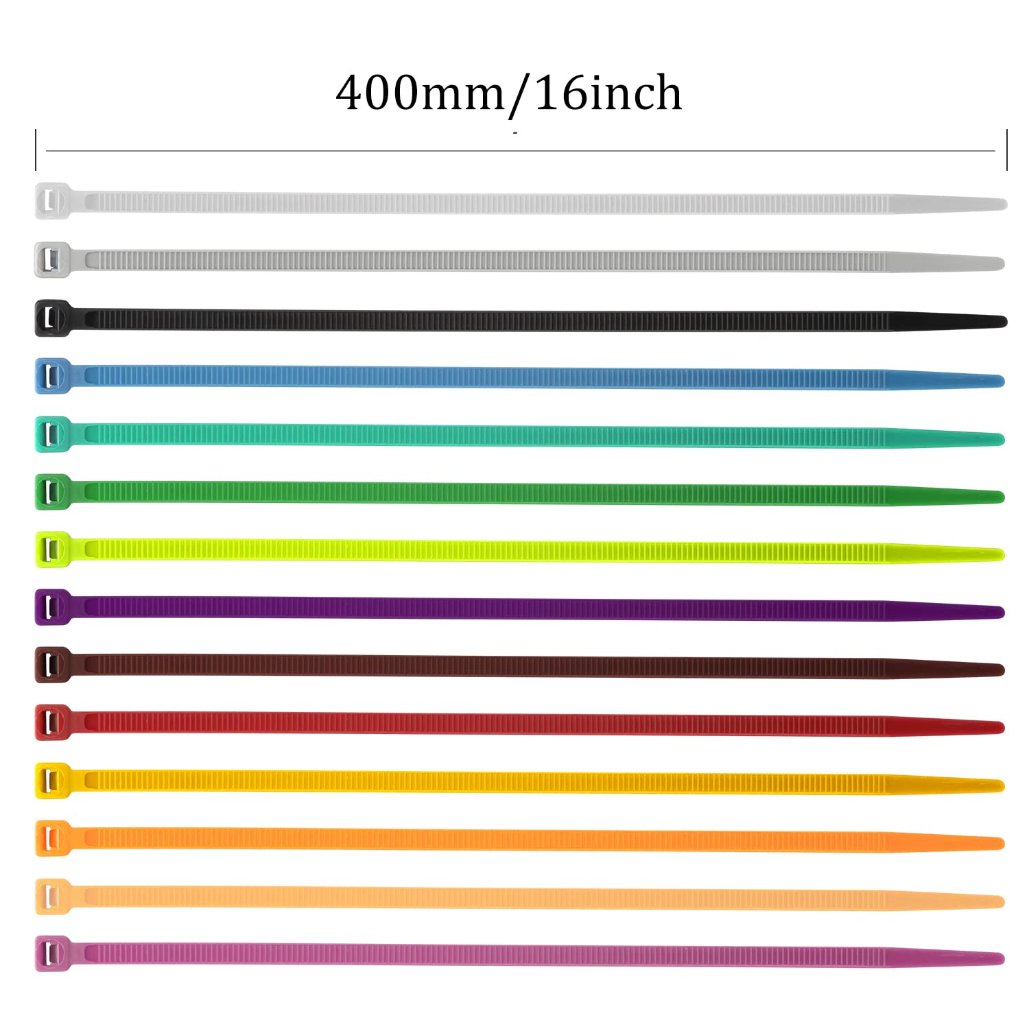 XINGO 16 Inch Heavy Duty Cable Zip Ties (50 Pack) - 120 lbs Tensile Strength, Self-Locking Plastic Wire Ties for Indoor & Outdoor Use - Organize Cables, Secure Plants, Bundle Tools - Red