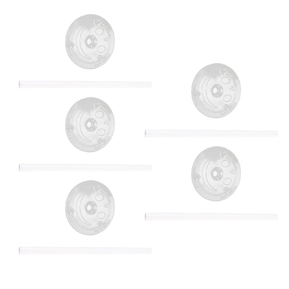 Amosfun 5-Piece Plastic Cake Dowel Rods Set with 4 Cake Separator Plates - Clear Cake Stacking Supports for Tiered, Wedding, and Birthday Cakes - Perfect for Baking, Cake Decorating, and Dessert Displays