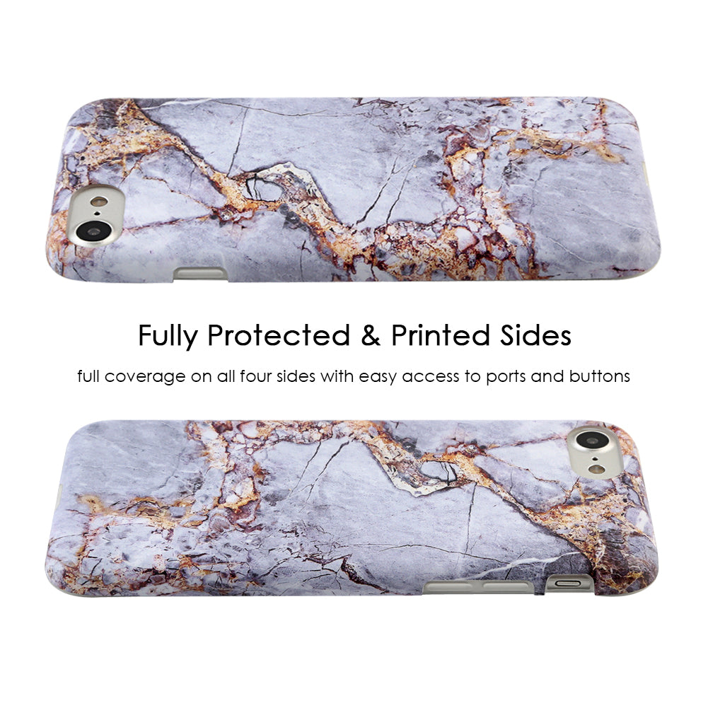 Elegant Gray & Gold Marble iPhone Case - Premium Protective Cover for iPhone 13/14/15 Pro Max - Slim Shockproof Phone Case for Women & Men - Perfect for Office, Travel & Daily Use