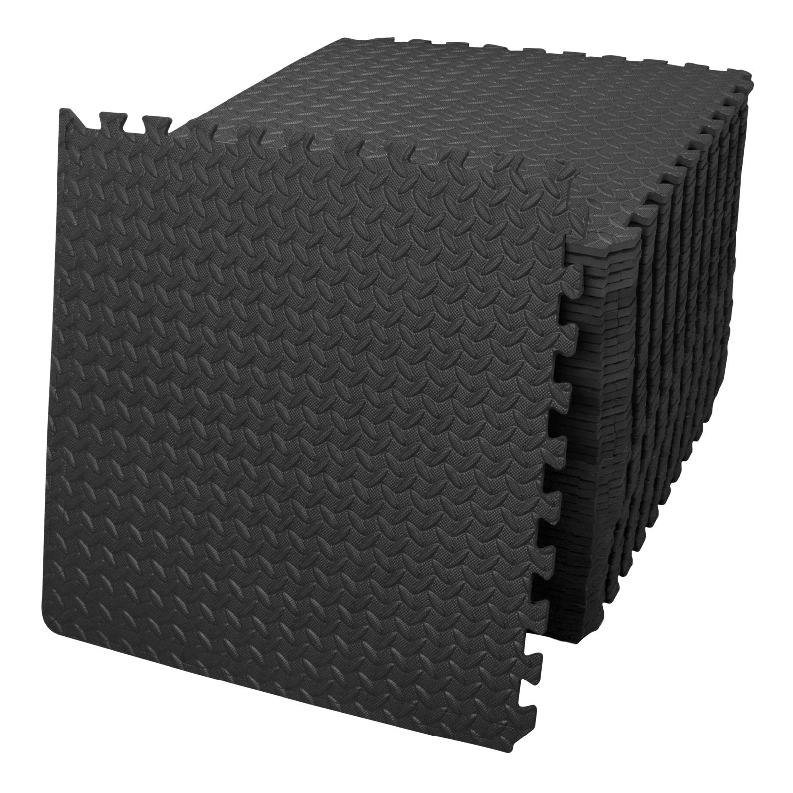 innhom 12/24/48 Tiles Interlocking Gym Floor Mats - Durable Foam Exercise Mats for Home Gym, Workout Room & Garage Flooring - Perfect for Weightlifting, Yoga & Fitness Equipment Protection