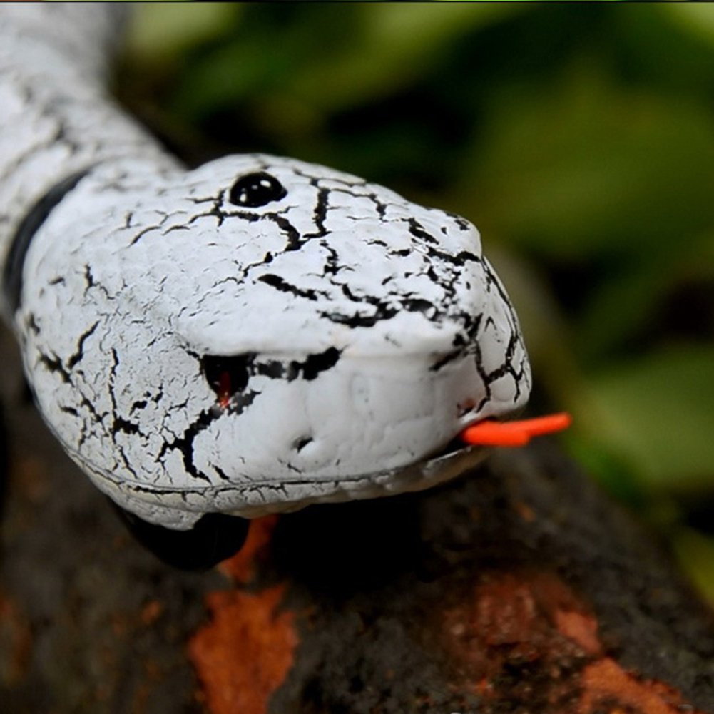 Ufurty Realistic Remote Control RC Snake Toy - Fast Moving Robotic Rattlesnake with USB Rechargeable Battery & Snake-Egg Controller - Scary Trick Toy for Kids Outdoor Play, Halloween Pranks, and Birthday Gifts