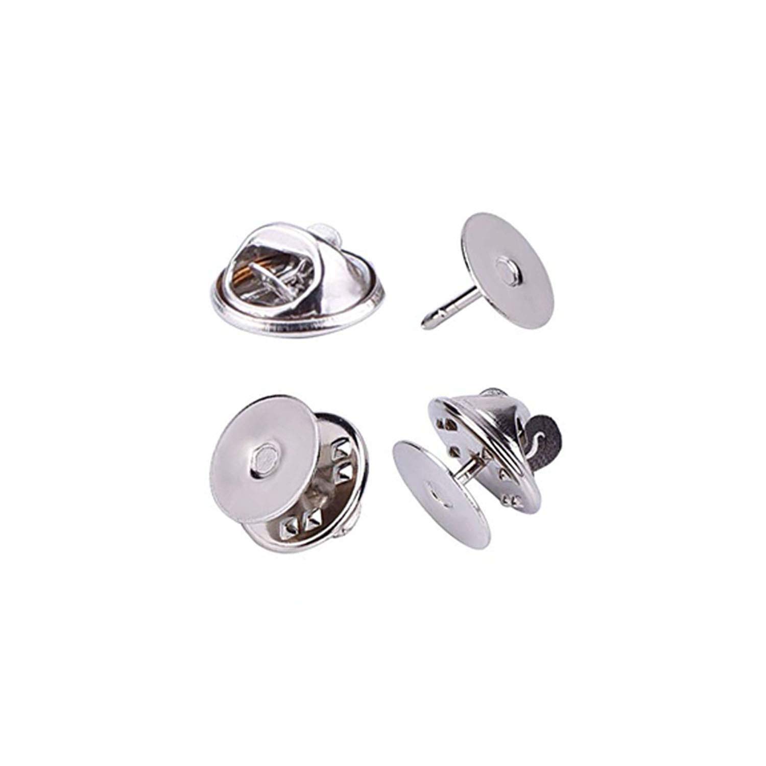 Silver Tie Tacks Blank Pins with Clutch Back - 25 Pack for Men's Formal Wear, Suits, and Tuxedo Accessories