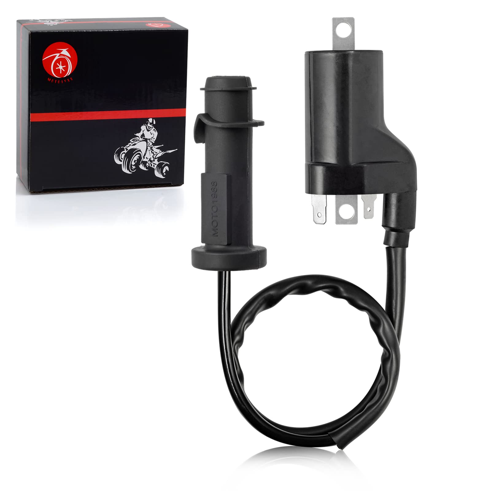 High Performance Ignition Coil Pack & Spark Plug Cap Compatible with Arctic Cat 550 700 1000 (2009-2016) - Prowler XT 550 (2011-2014), Prowler XTX 700 (2008-2012), Prowler XTZ 1000 (2009-2014) - OEM 0824-043 0824-049 Replacement - Perfect for Off-Roading, Snow Plowing & Utility Work