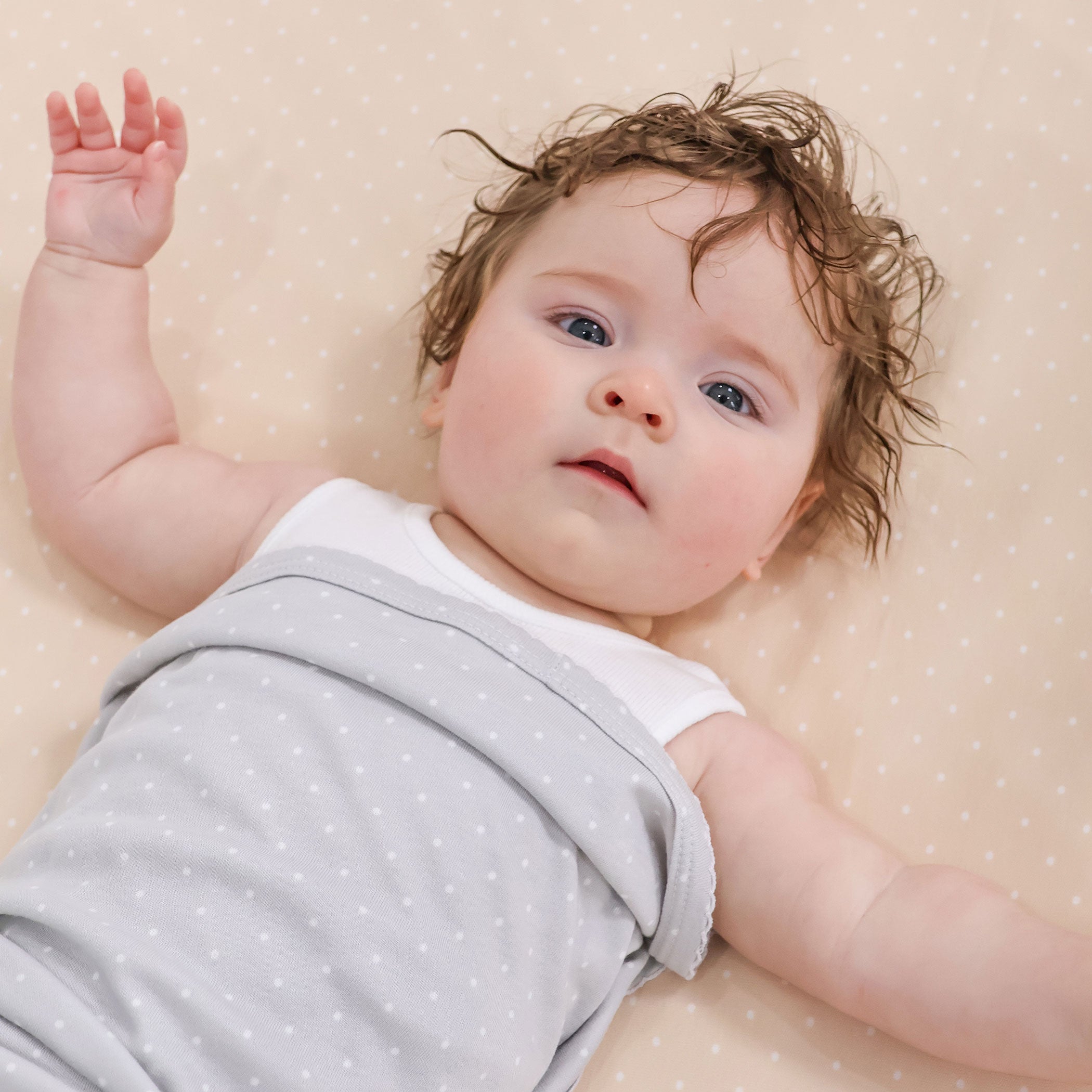 Soft Jersey Swaddle Wrap for Babies - 2 Pack in Grey & Taupe - Perfect for Newborns, Infants & Baby Showers
