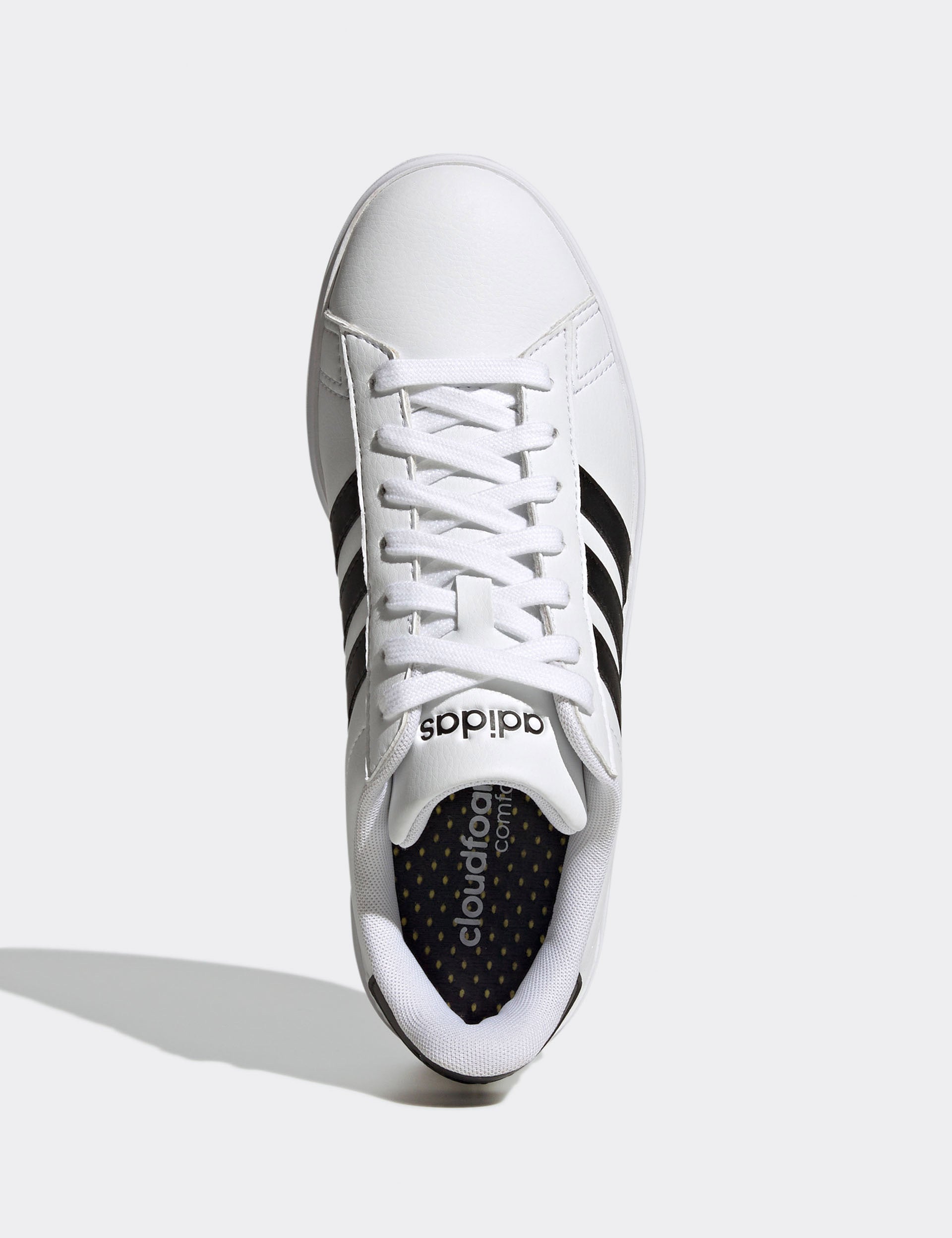 Grand Court Cloudfoam Lifestyle Comfort Sneakers - Cloud White/Core Black - Casual Walking Shoes for Men & Women - Perfect for Everyday Wear, Gym & Travel