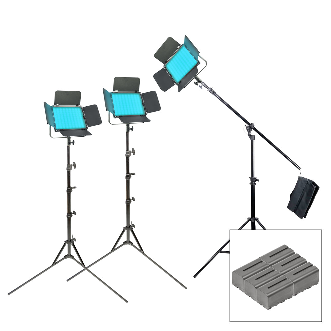 LECO500RGB MKII Professional LED Light Panel with Stand - 18