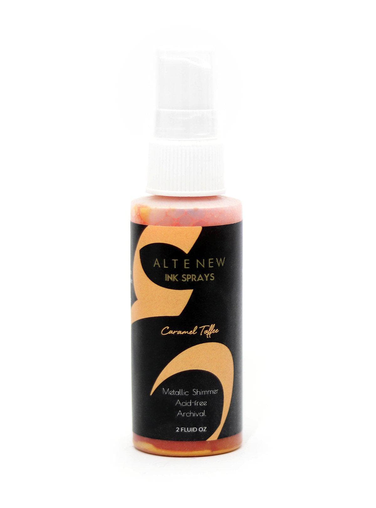 Caramel Toffee Metallic Shimmer Ink Spray - Premium DIY Scrapbooking & Card Making Supplies for Arts and Crafts Projects