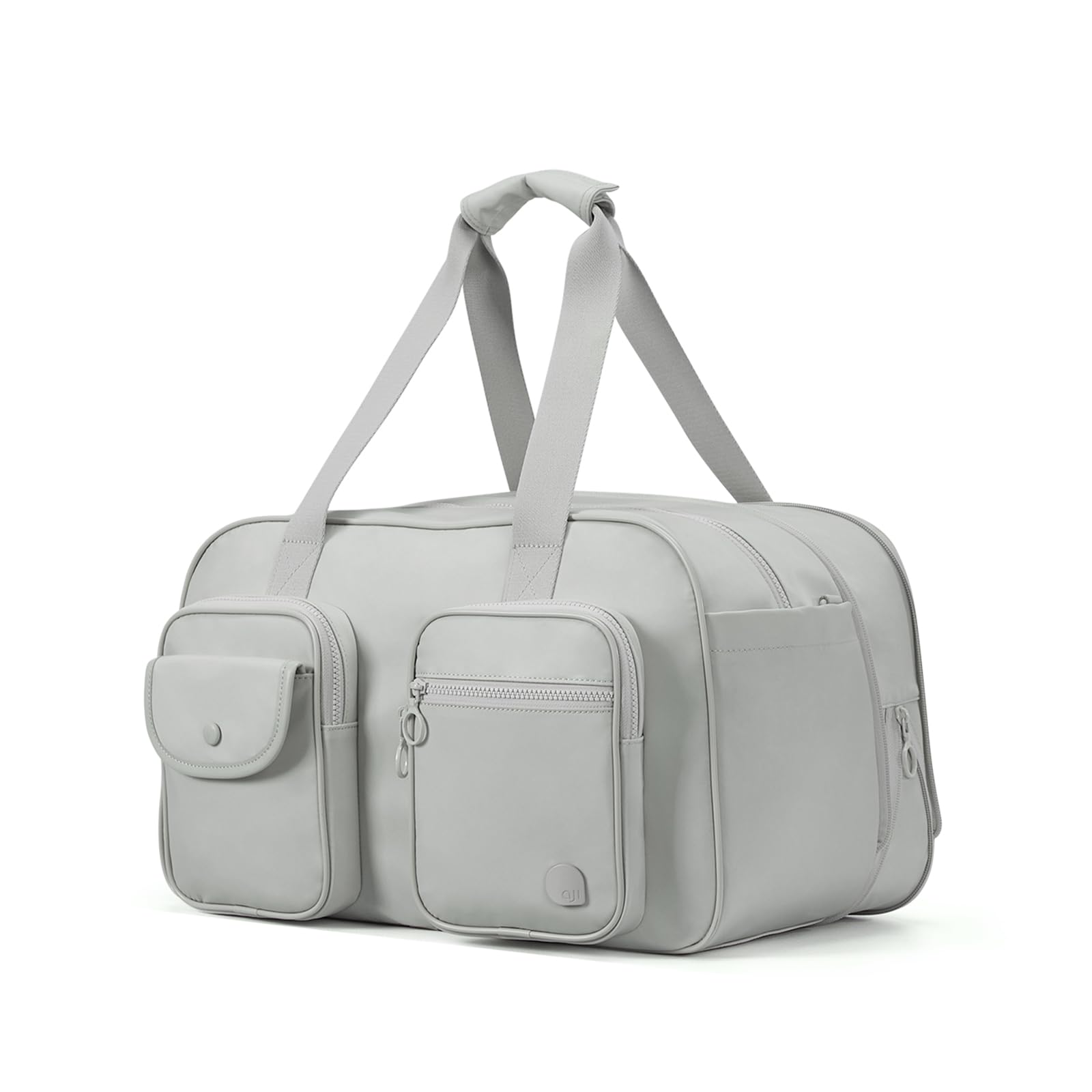 Expandable Travel Duffel Bag with Wet Pocket - Large Water Resistant Gym & Sport Bag for Men & Women - Perfect for Carry-On Weekender, Workout & Outdoor Adventures (Gray, Plus Size)