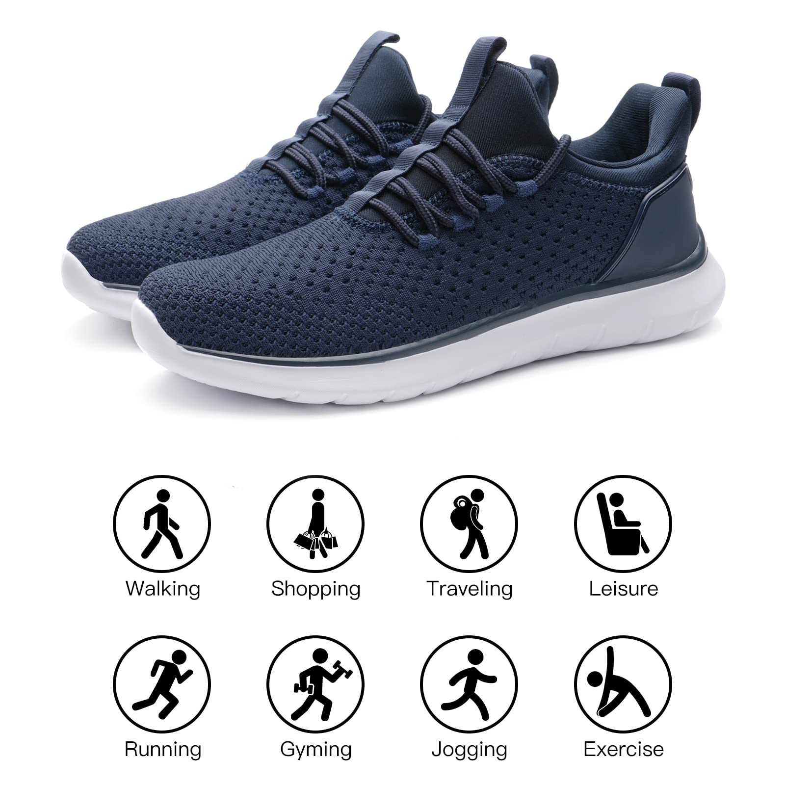 **Men's Slip-On Running Shoes - Ultra Lightweight Breathable Mesh Sneakers for Walking, Workout & Athletic Training - Non-Slip Comfort for Gym, Jogging & Daily Wear**