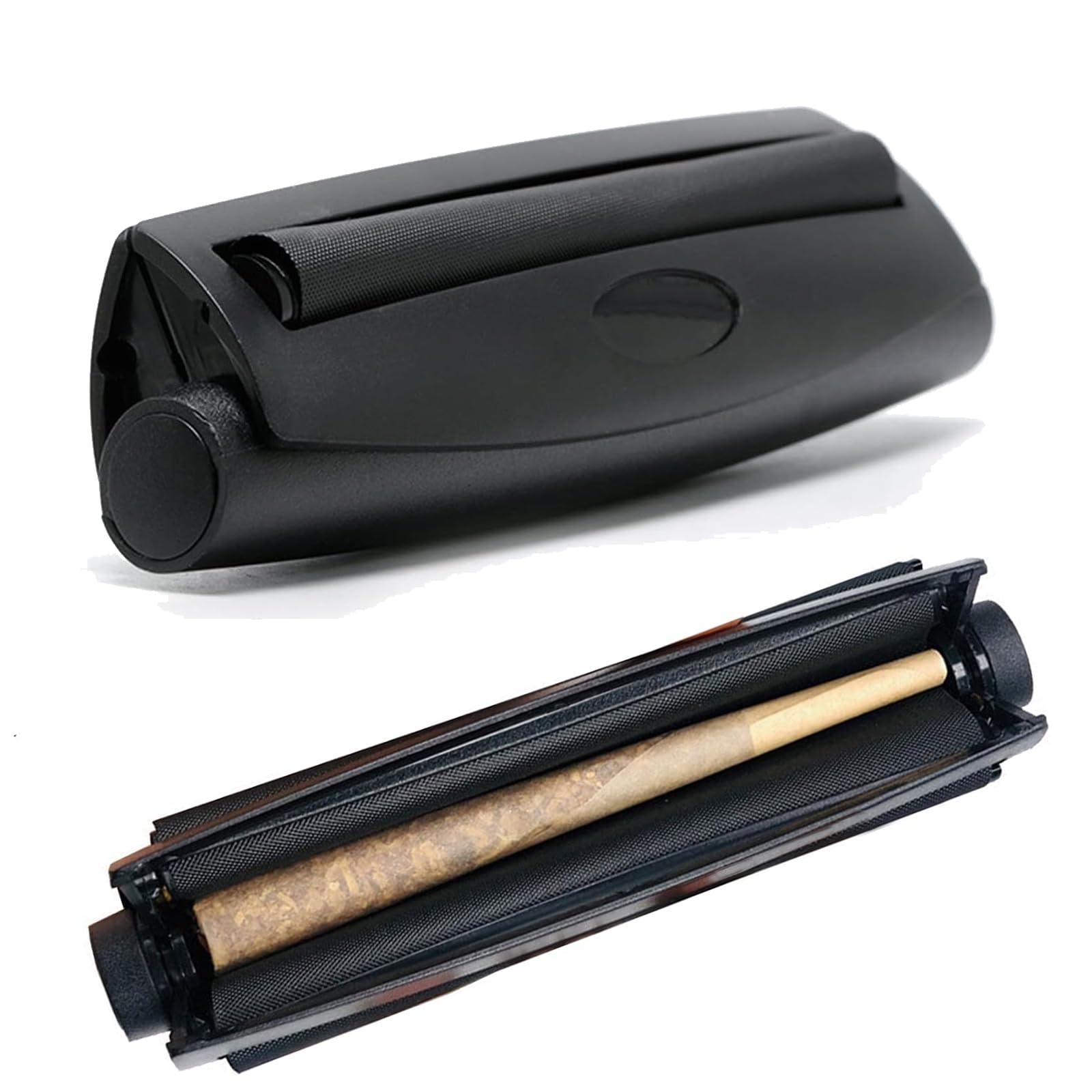 110mm Black Plastic Cigarette Rolling Machine - Cone Roller for Perfect Handmade Cigarettes | Ideal for Travel, Parties & DIY Tobacco Enthusiasts