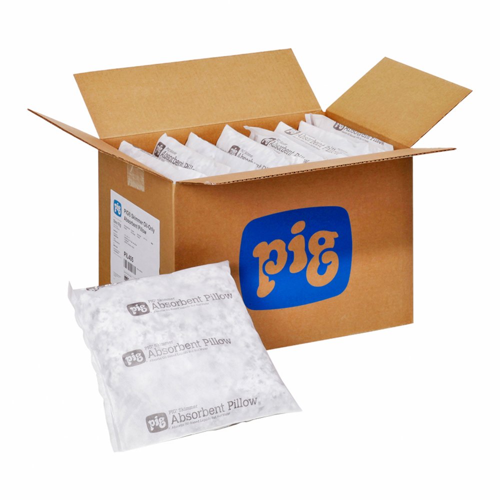 Oil Absorbent Pillows for Spills - PIG Skimmer Oil-Only Absorbent Pads | 1/2 Gallon Capacity | 12