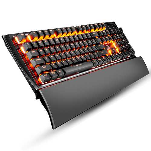 Dareu EK835 104-Key RGB Backlit Mechanical Gaming Keyboard with Orange LED Lights, Metal Panel & BOX Switches - Perfect for PC Gaming, Typing & Office Work