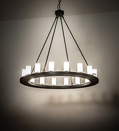 Meyda 230979 48-Inch Wide Loxley 16-Light Chandelier - Elegant Crystal Ceiling Light Fixture for Dining Room, Living Room, or Foyer Lighting