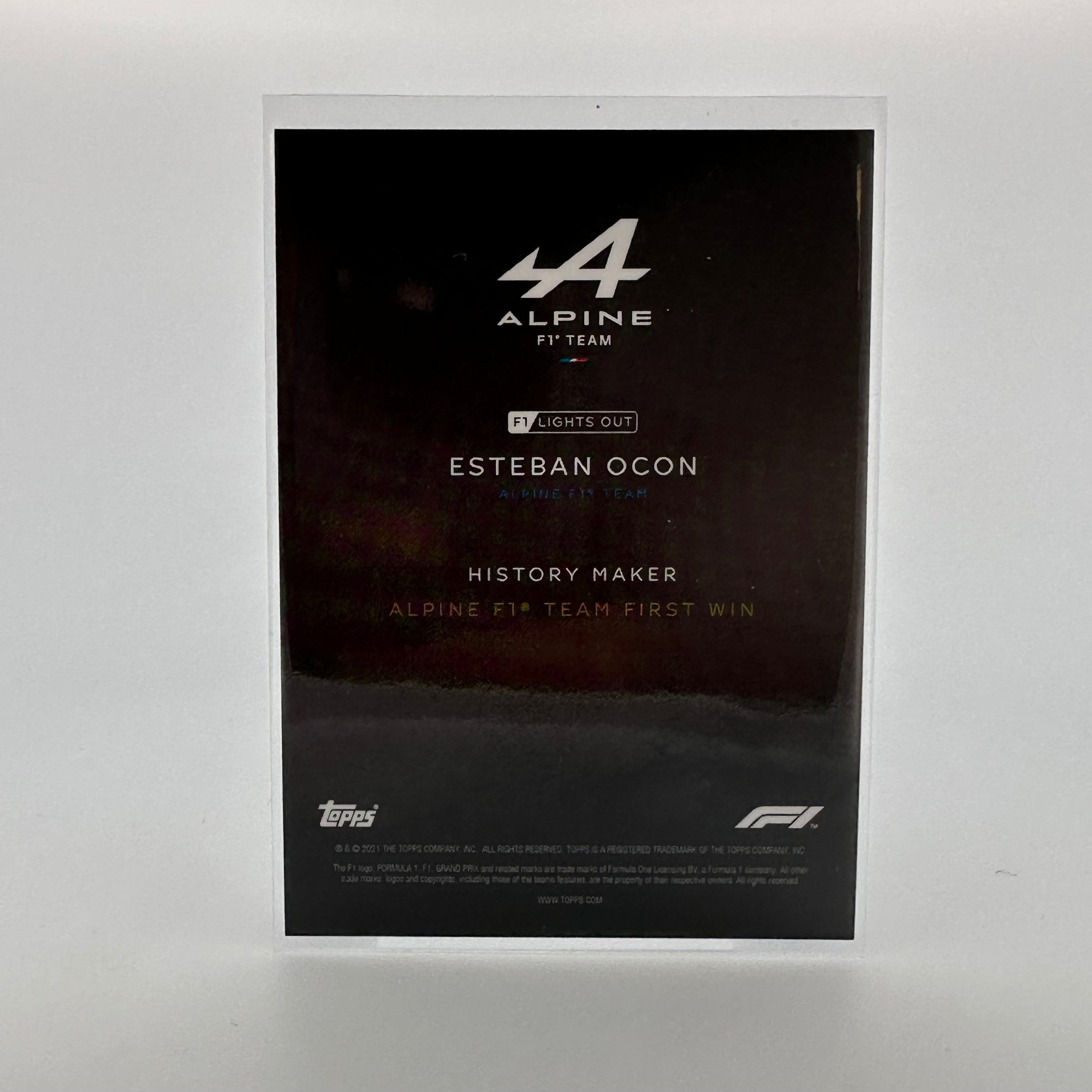 15/75 Esteban Ocon History Maker Green Parallel - Limited Edition F1 Racing Collectible for Fans & Memorabilia Enthusiasts