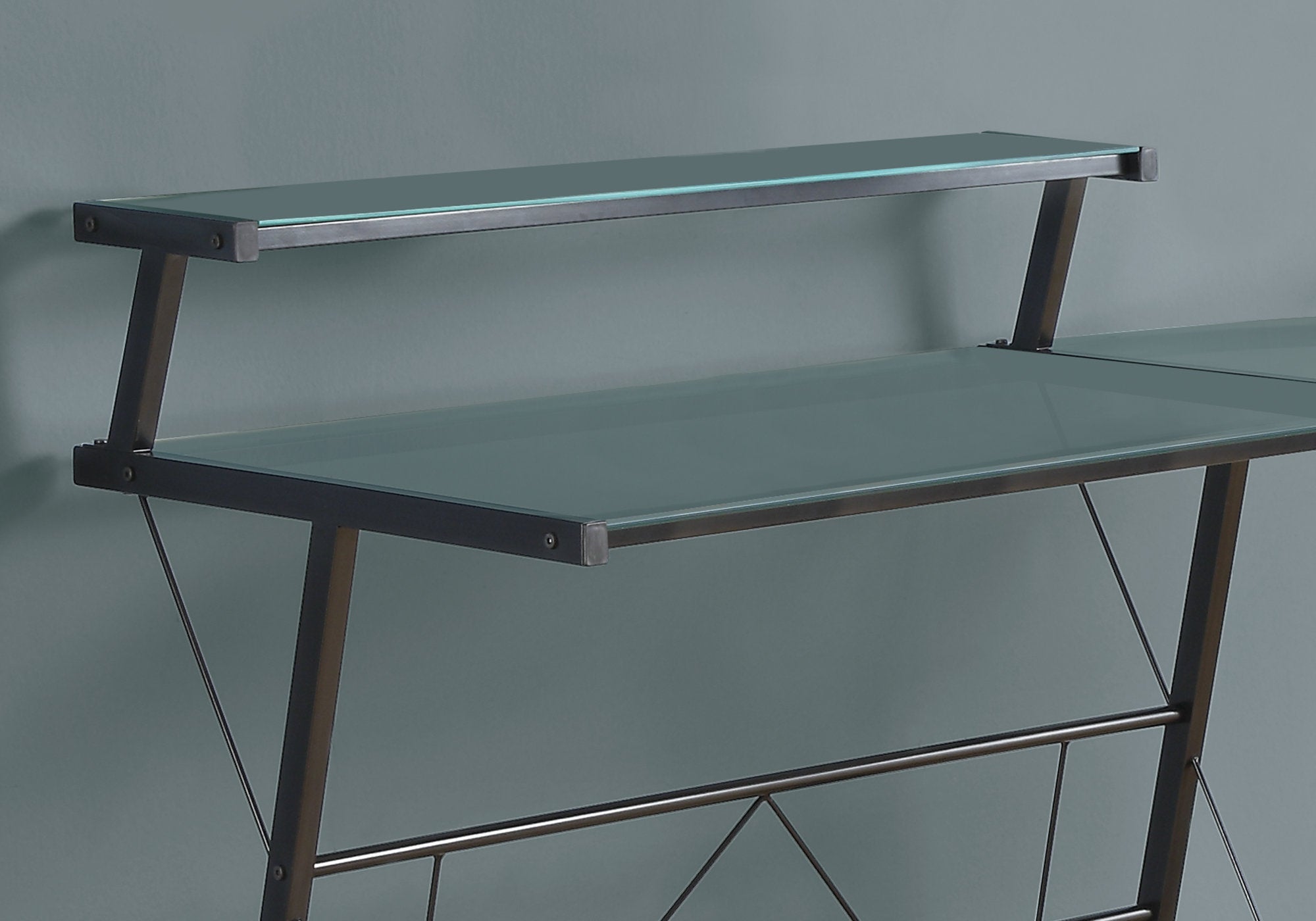 Premium Black Metal Corner Desk with Tempered Glass Top - Modern Home Office Furniture for Small Spaces & Workstations - Perfect for Remote Work, Study & Gaming Setup