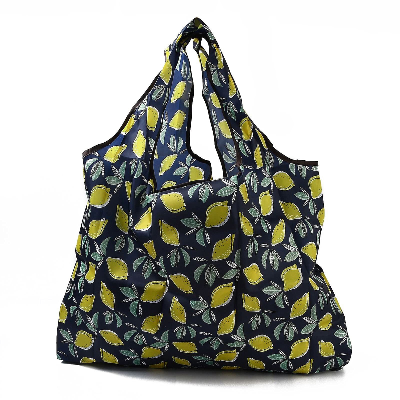 BEEFLYING Foldable Eco-Friendly Nylon Grocery Bags - Reusable Waterproof Shopping Tote Bags for Groceries, Beach, Travel & Daily Use