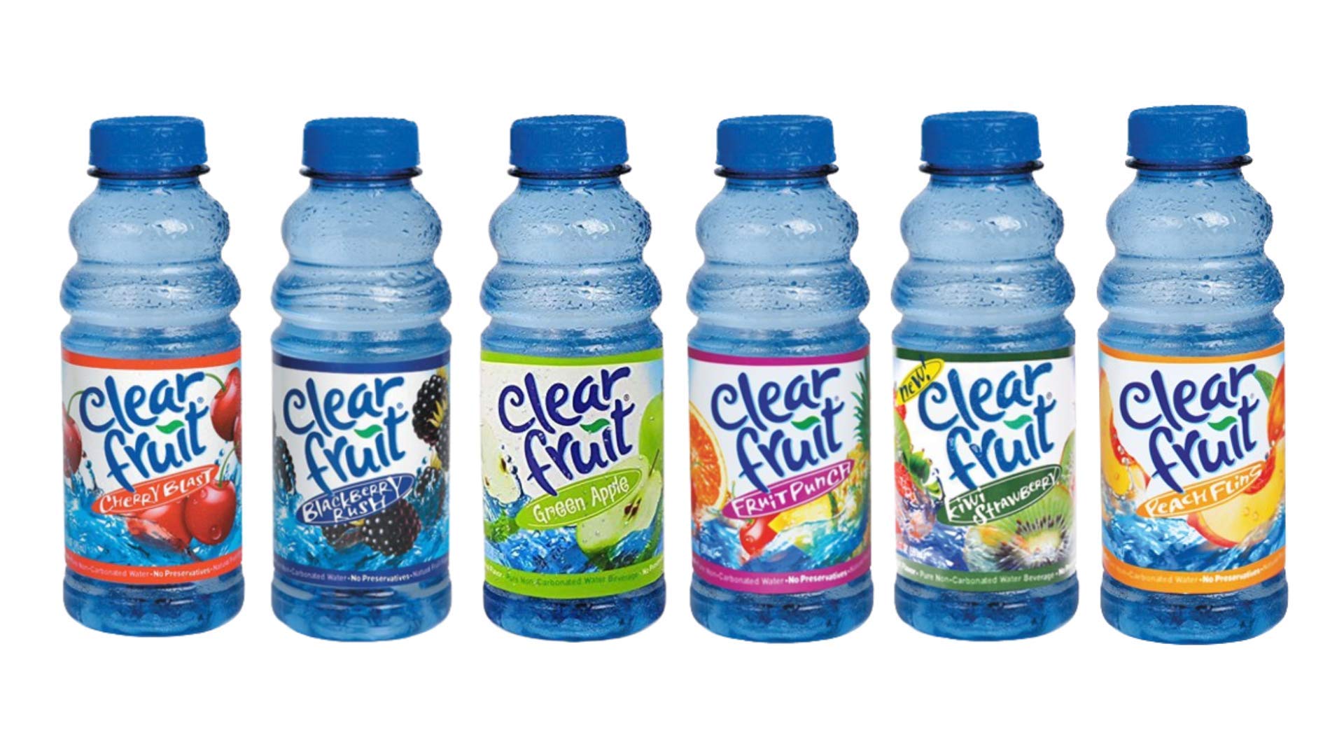 12 Pack Clear Fruit Infused Water - 20 Ounce Non-Carbonated Beverage Bottles (6 Flavor Variety) | Hydration for Gym, Office & Outdoor Activities