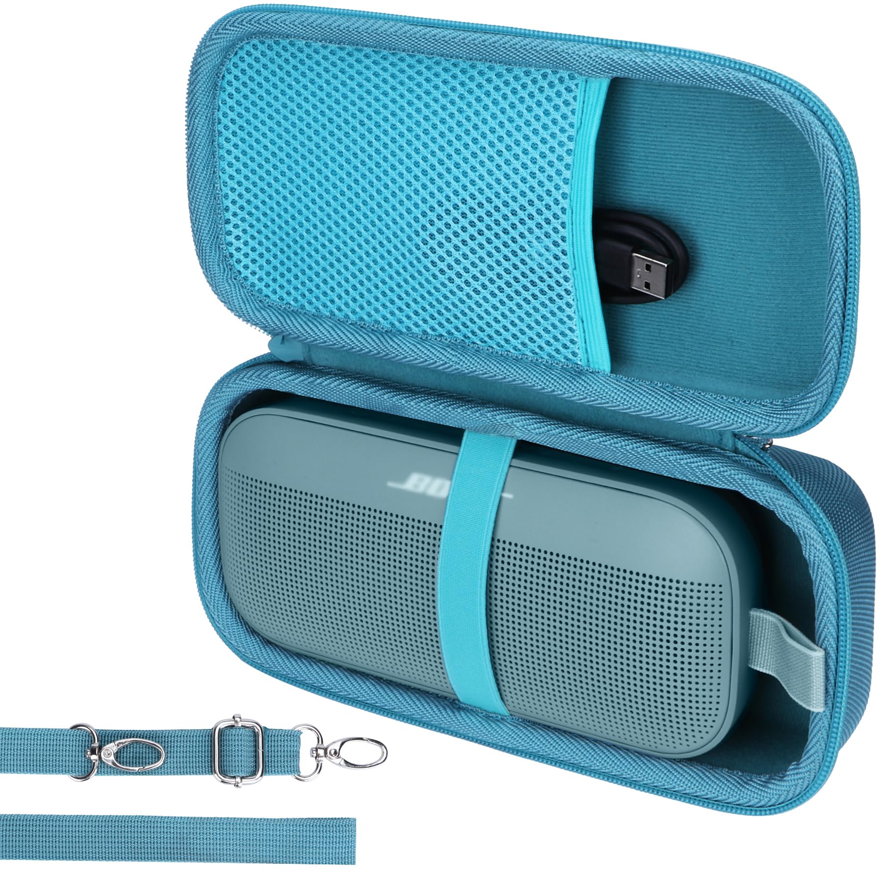 Bose SoundLink Flex 2nd Gen Protective Hard Case - Shockproof & Waterproof Cover for Bose SoundLink Flex Portable Speaker (Stone Blue) - Perfect for Travel, Outdoor Adventures & Daily Use