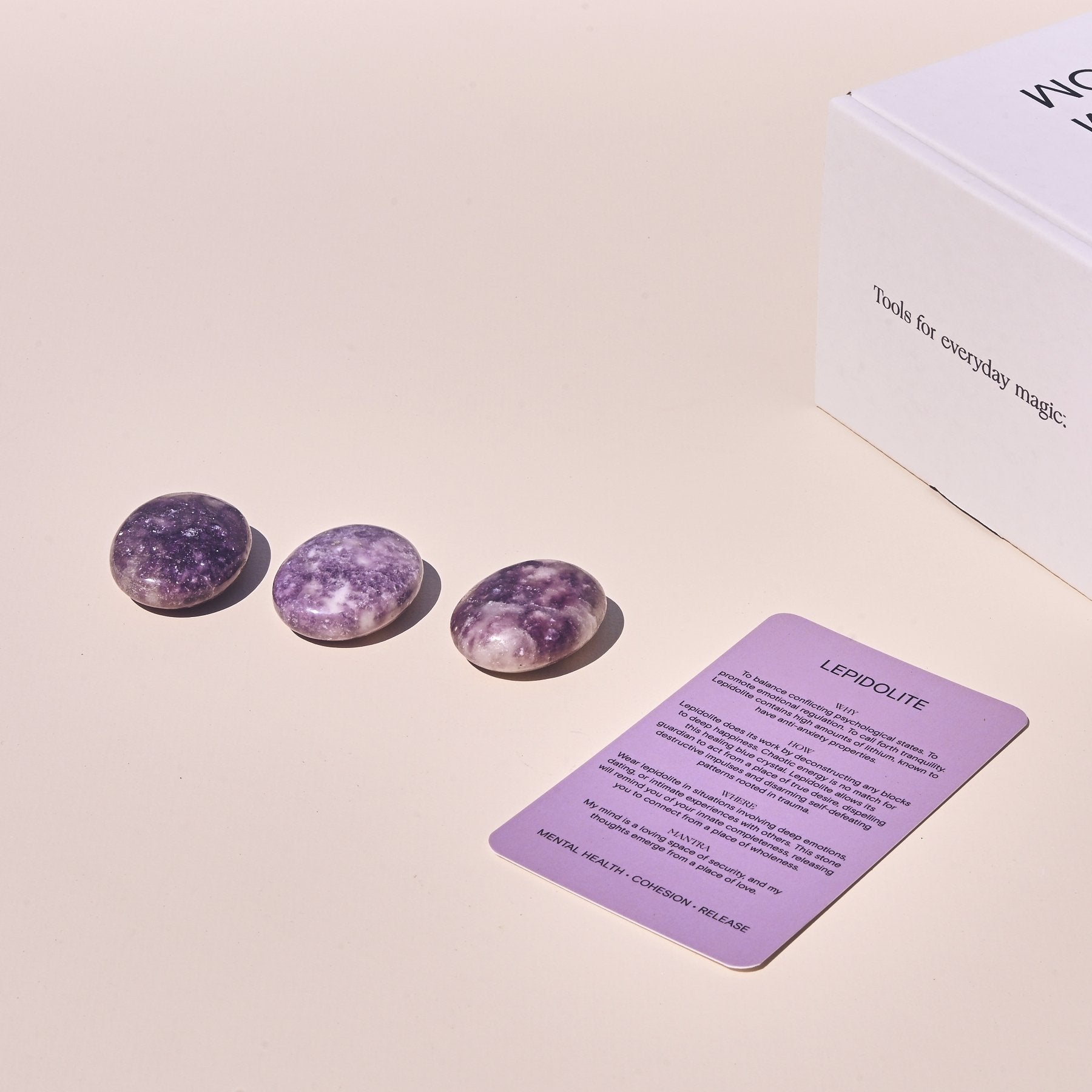Natural Lepidolite Palm Stone - Healing Crystal for Stress Relief & Anxiety - Perfect for Meditation, Reiki & Energy Balancing - Ideal for Home, Office & Spiritual Practices
