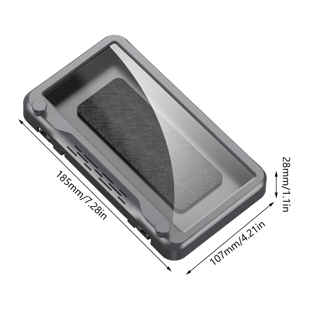Waterproof Self-Adhesive Phone Holder for Bathroom & Home - Wall Mounted Phone Stand Case with Strong Adhesive (Perfect for Shower, Kitchen, Office & Car Use)