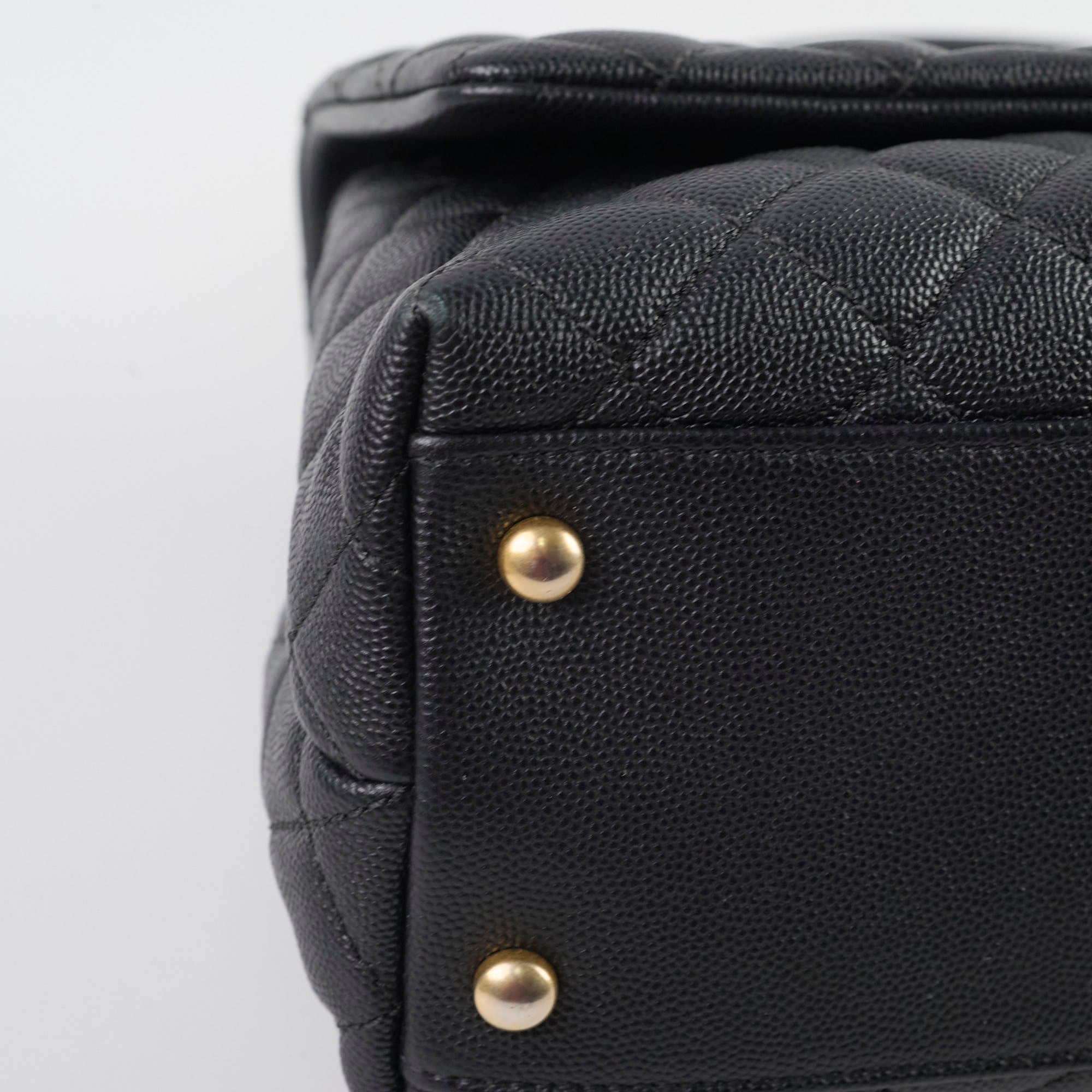 Chanel Medium COCO Handle Bag in Black Caviar Leather - Perfect for Work, Evening Events & Luxury Fashion Accessories