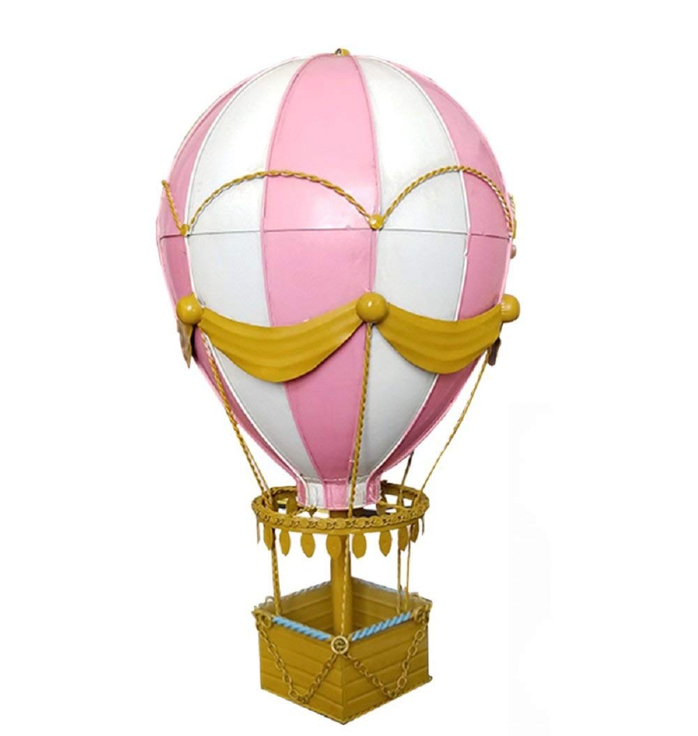 Vintage Iron European Hot Air Balloon Decor - Hanging Ornament for Home, Bar, Cafe & Gift | Rustic Wall Decor, Shelf Display, Wedding & Party Decoration