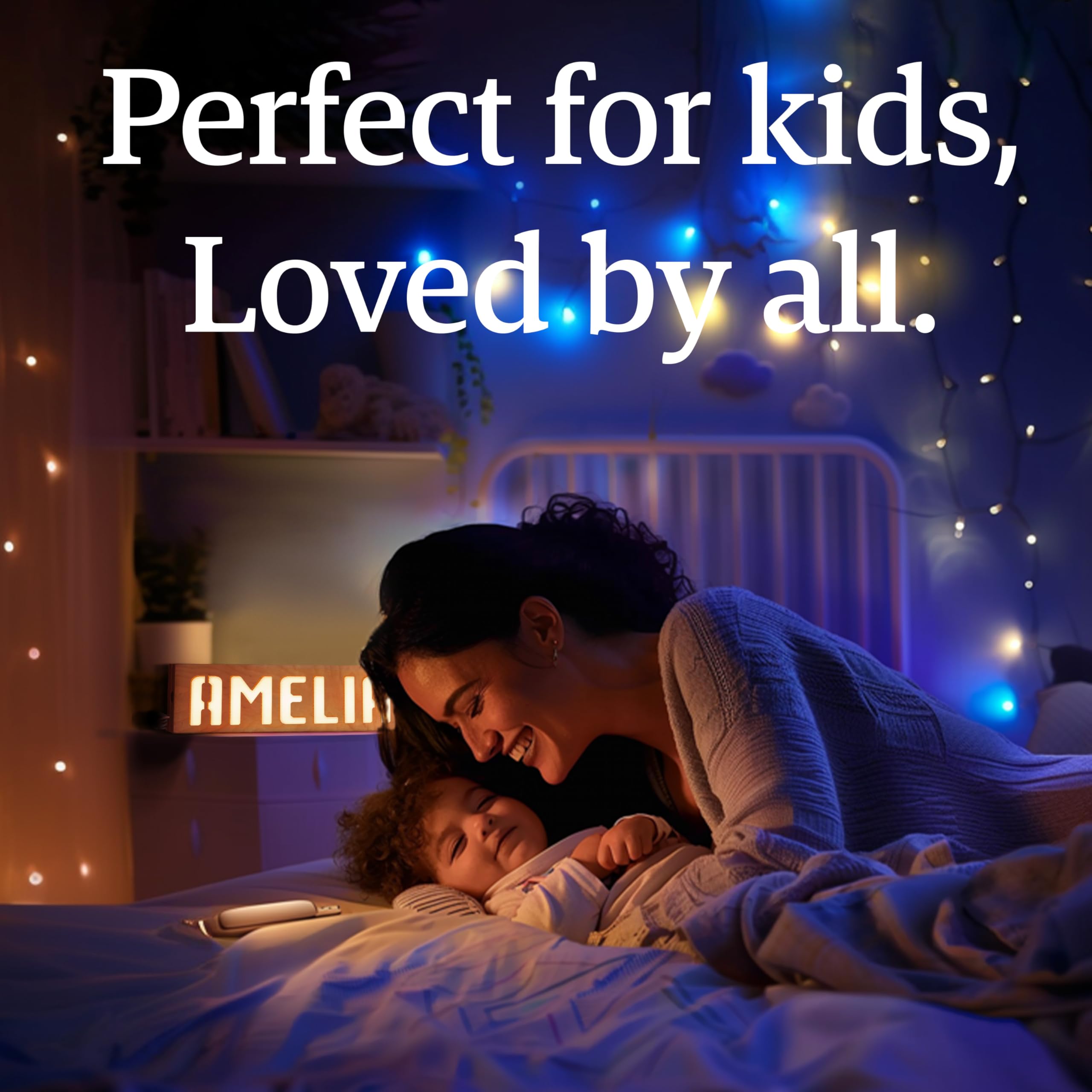 **Personalized Baby Night Light - Custom Name LED Bedside Lamp for Kids Room, Nursery Decor & Baby Shower Gift for Boys & Girls - Perfect for Bedtime, Feeding & Soothing Newborns**