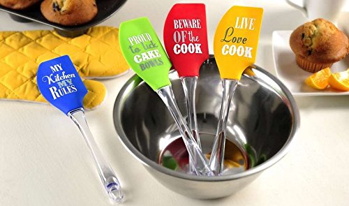 Premium Nylon & Silicone Mixing Spatula - Heat Resistant Baking & Cooking Utensil (Red) - Perfect for Cake Decorating, Cookie Dough, Frosting & Kitchen Essentials