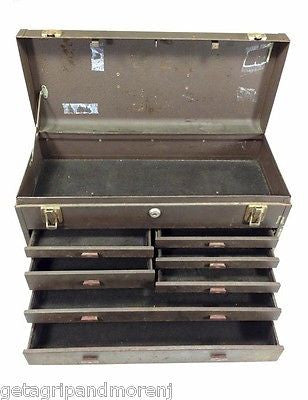 Kennedy 520 Machinist 7-Drawer Metal Tool Box with Lock & Key - Heavy Duty Storage for Tools, Workshop & Garage Organization