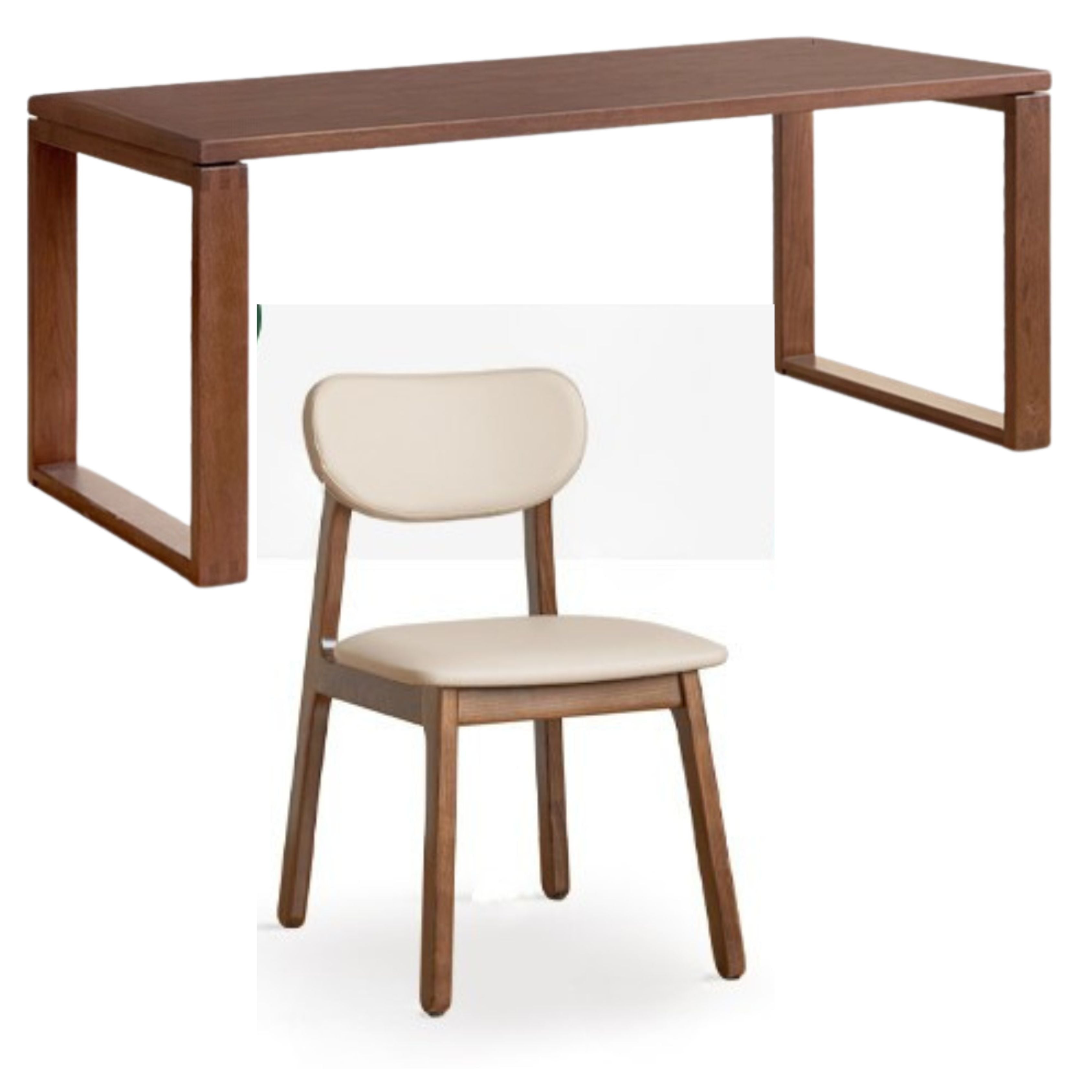 70.8x33.4x29.5 inch / 180x85x75 cm / Rich Dark Walnut color / Black walnut Dining table + 6 chairs