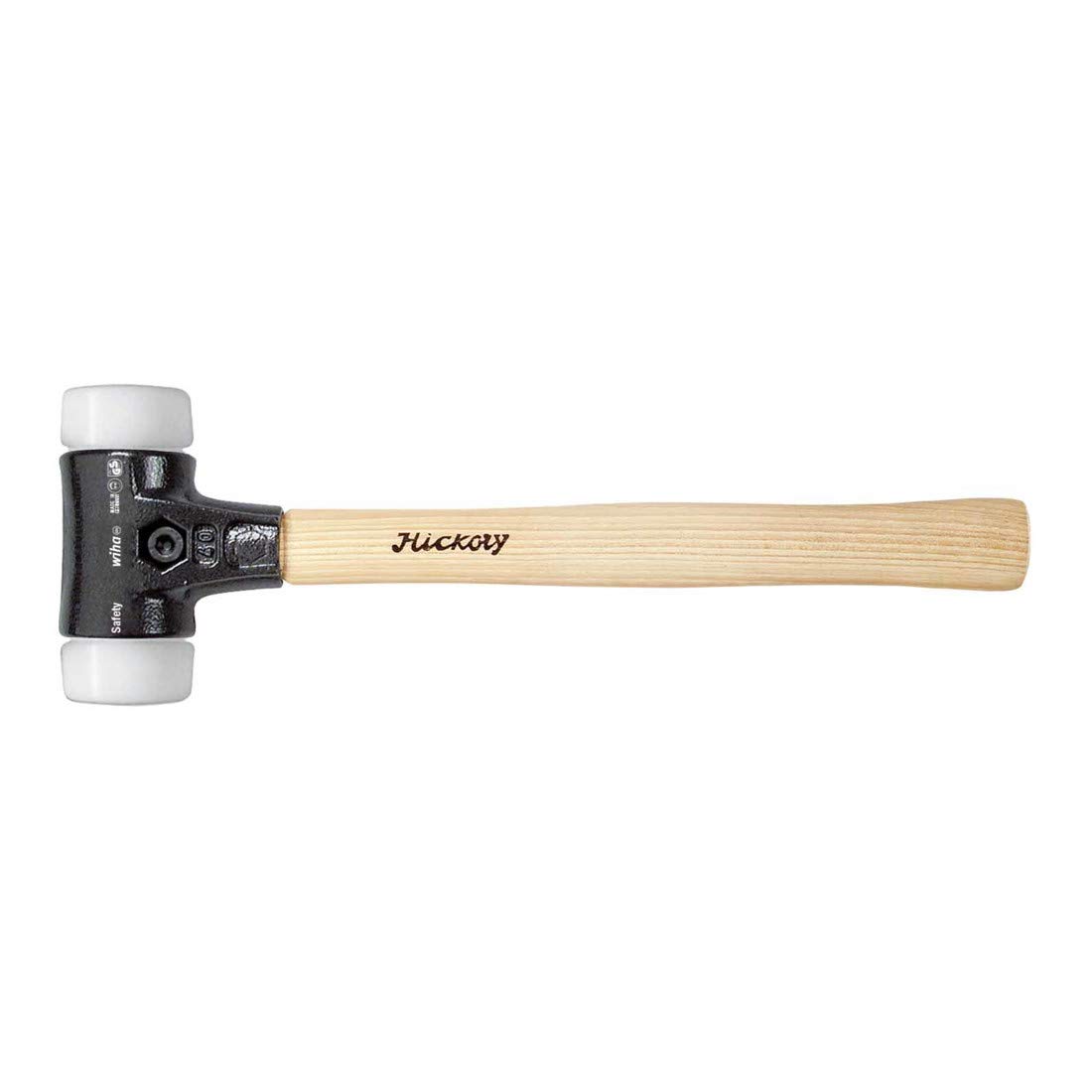 Wiha 83299040 Safety Very Hard Soft-Faced Hammer - 40mm White Head - Non-Marring, Shock-Absorbent Tool for Delicate Surfaces - Perfect for Automotive, Woodworking & Precision Assembly Work