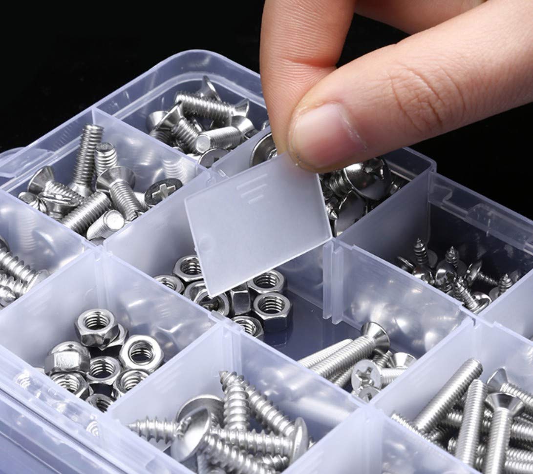 Transparent Plastic Storage Box with 36 Cells - Perfect for Organizing Jewelry, Electronic Components & Small Parts (3-Pack) - Ideal for Craft Rooms, Workshops & Home Organization