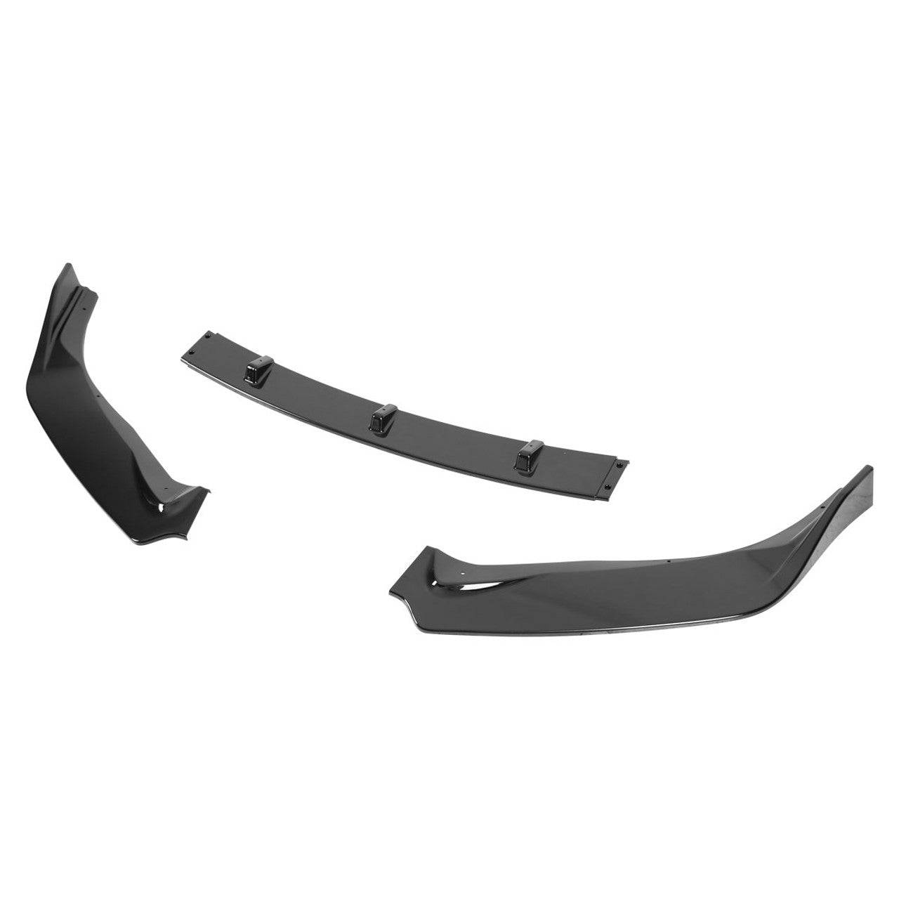 2016-2018 Nissan Sentra Front Bumper Lip - 3PC Glossy Black Polyurethane Splitter - Aggressive Style Upgrade for Street & Track Performance