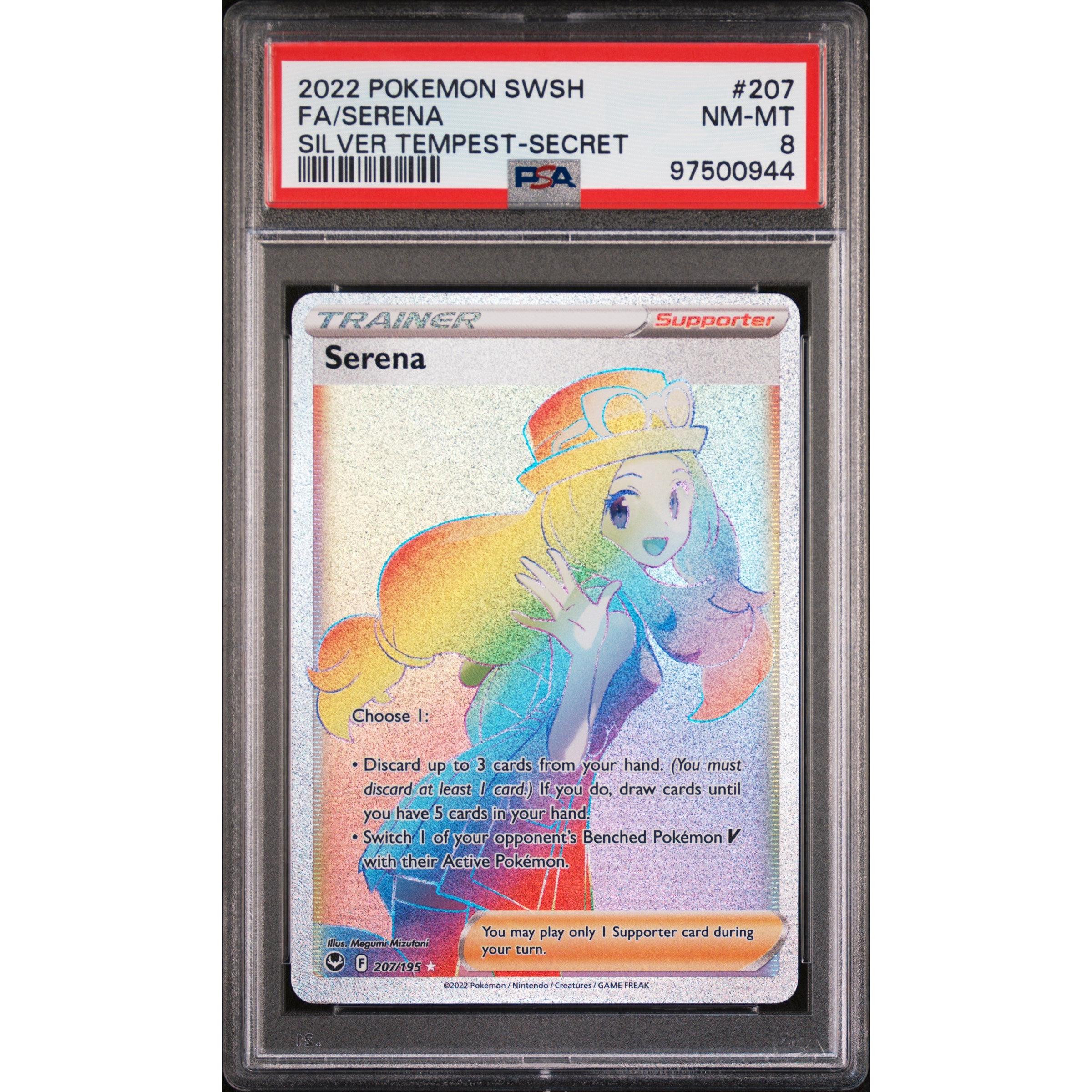 2022 Pokemon Silver Tempest Serena Secret Rare 207/195 - Collectible Trading Card for Battles & Display
