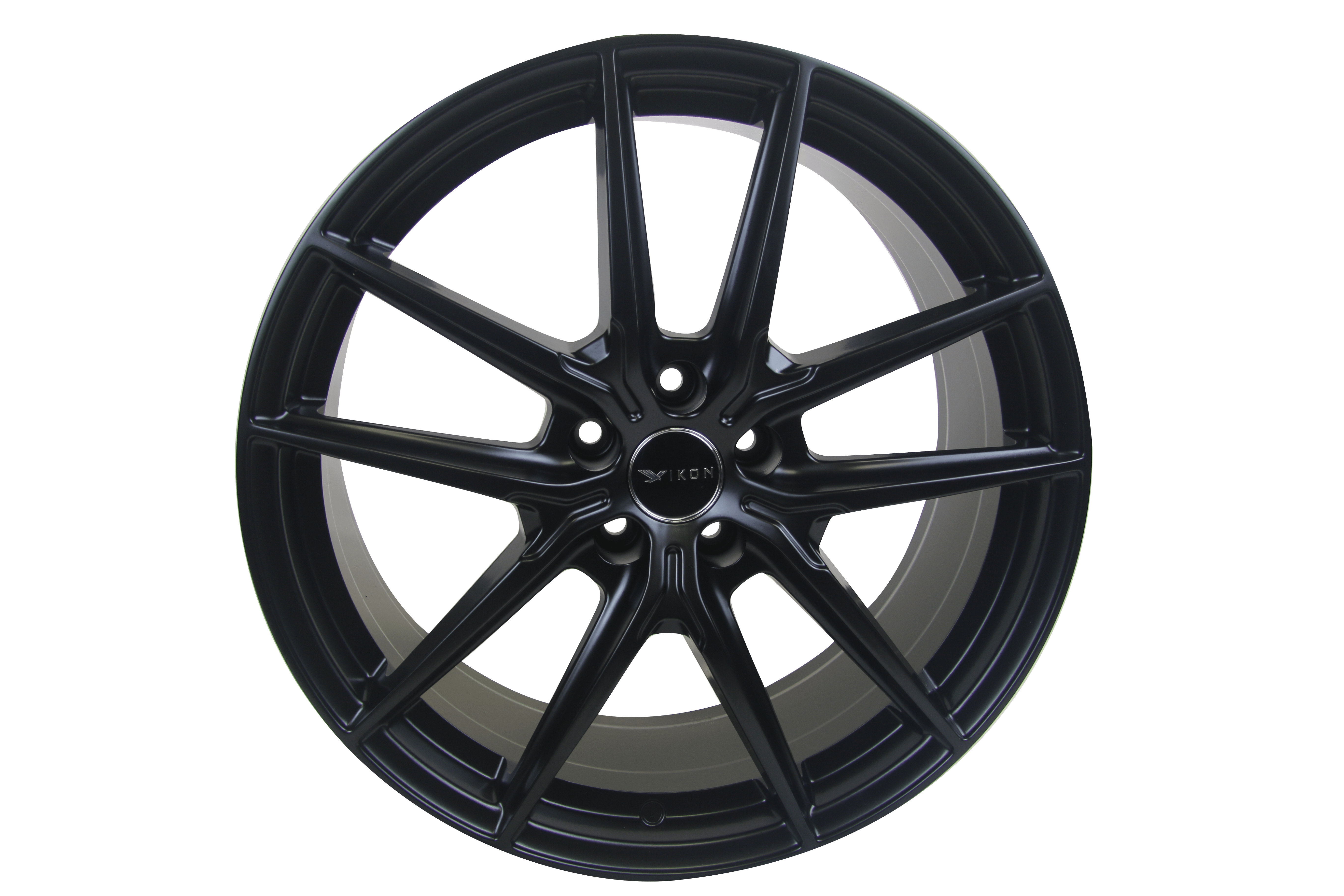 IKON Alloy Wheel IK114 19x8.5 5x114.3 72.6mm Hub Bore Gloss Black/Hyper Black - Premium 19 Inch Rims for Honda Civic, Accord, Toyota Camry & More - Perfect for Street Performance & Custom Car Upgrades