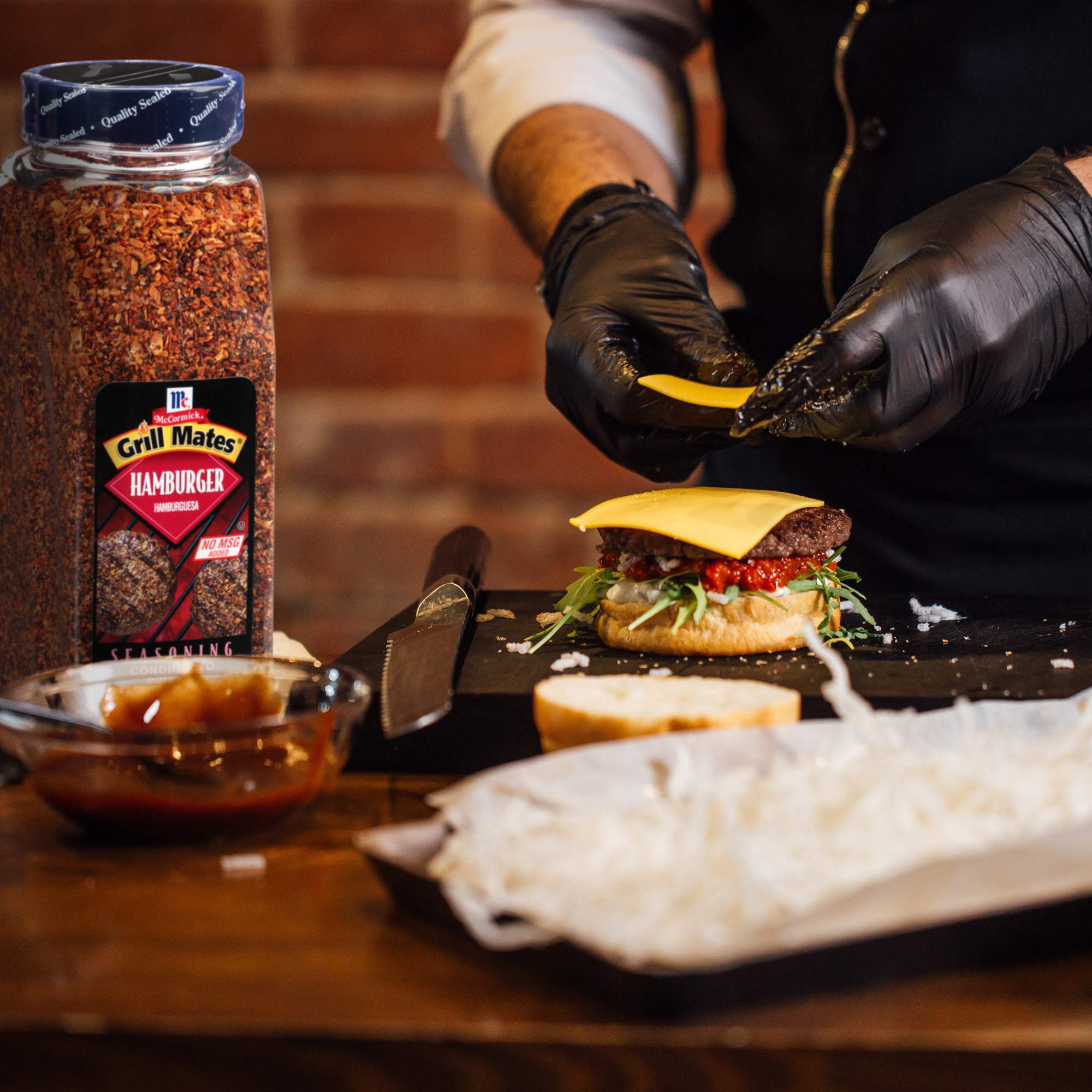 McCormick Grill Mates Hamburger Seasoning Mix - 24 oz Bold Blend of Ground Peppers, Onion & Garlic - Perfect for Grilling Burgers, Steaks & BBQ