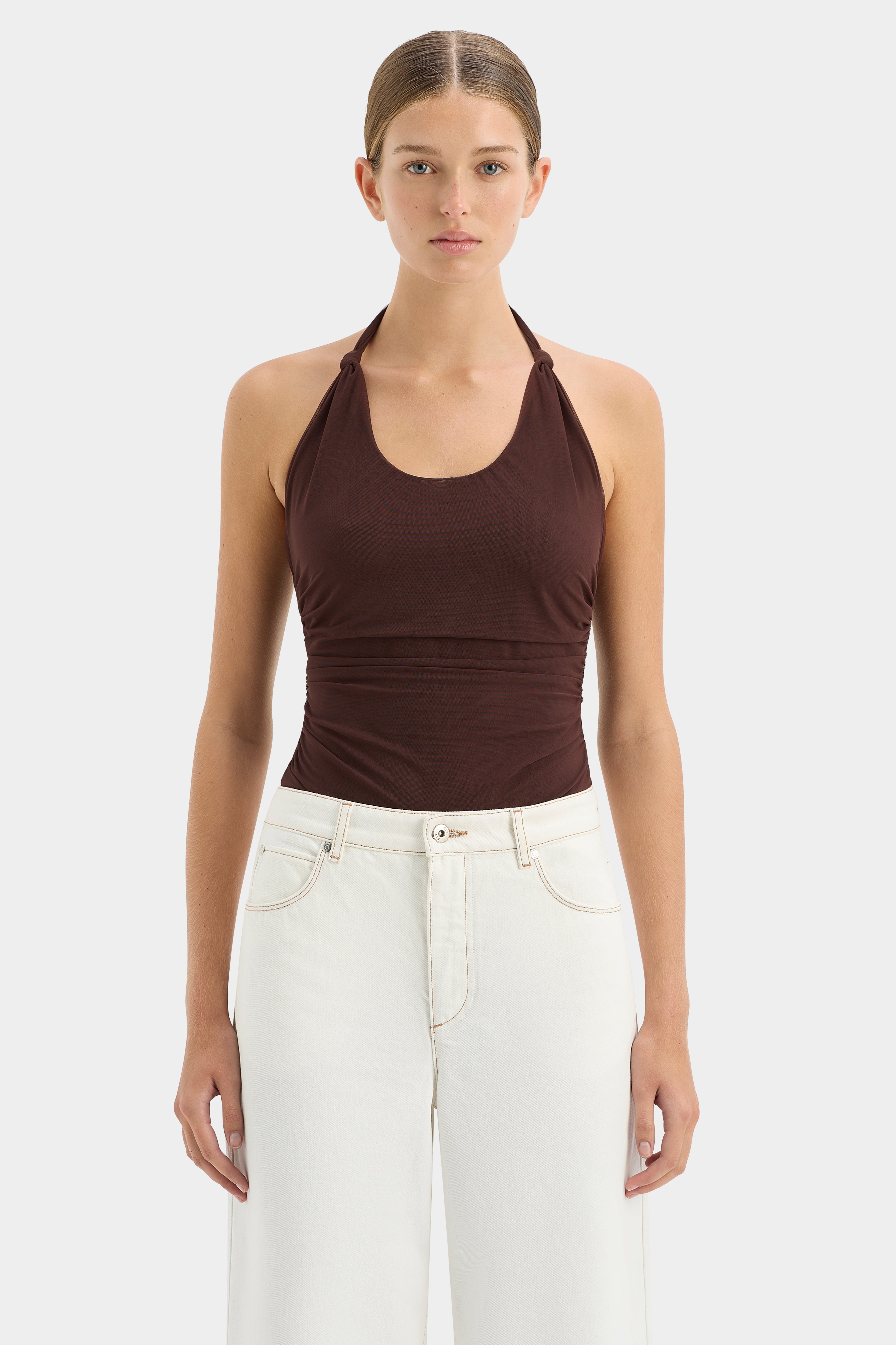 Jacques Knot Top Women's Fashion Blouse - Stylish & Comfortable for Casual Outings & Office Wear