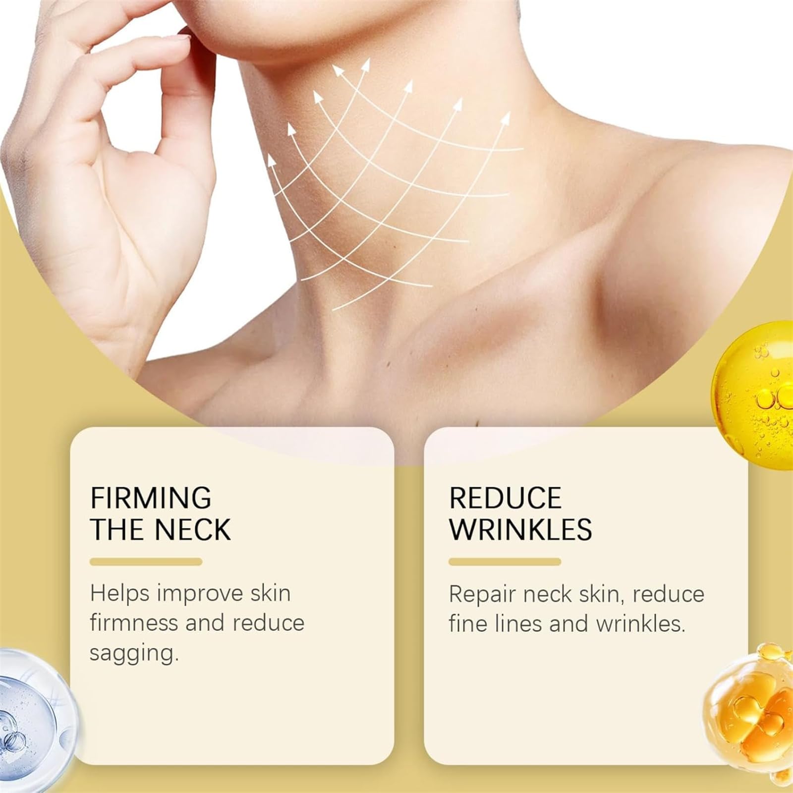 Firming Neck Cream for Sagging Skin - Tighten & Lift - Moisturizing Body Care for Daily Use