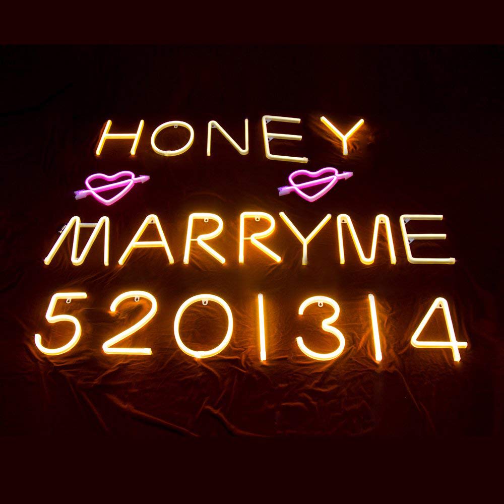 LED Warm White Neon Night Lights - Battery/USB Powered Marquee Letter Signs for Kids Room, Home Decor, Bars, Clubs & Parties | Perfect for Birthdays, Anniversaries, Weddings & Festive Celebrations