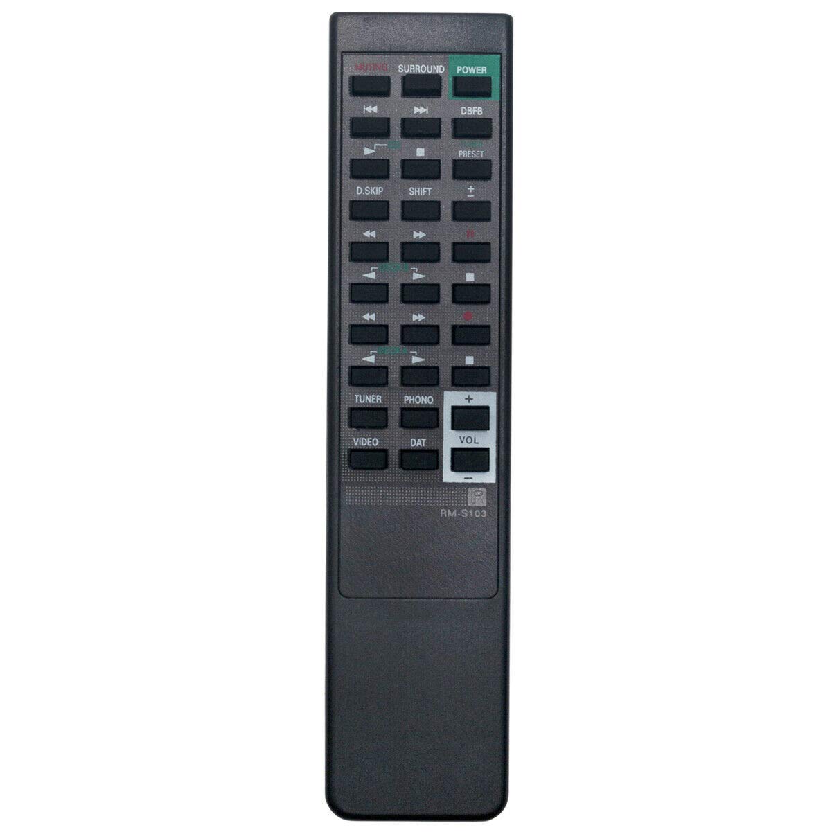 Original Sony RM-S103 Remote Control Replacement for STR-GX49ES/STR-GX47ES/STR-AV570X FM Stereo Receivers - Perfect for Home Theater & Audio System Control