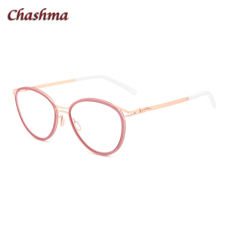 Stylish Men's Full Rim Round Acetate Titanium Eyeglasses Frame 89032 - Lightweight & Durable for Work, Reading & Daily Wear