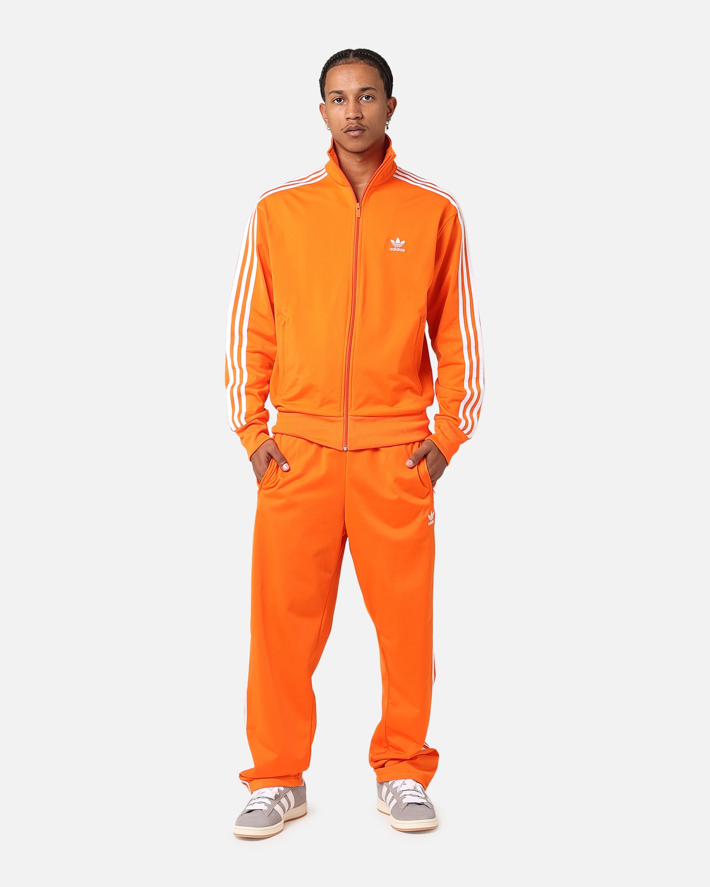 Adidas Firebird Track Pants for Men & Women - Orange Retro Joggers with Stripes - Comfortable & Stylish for Running, Gym, and Casual Wear