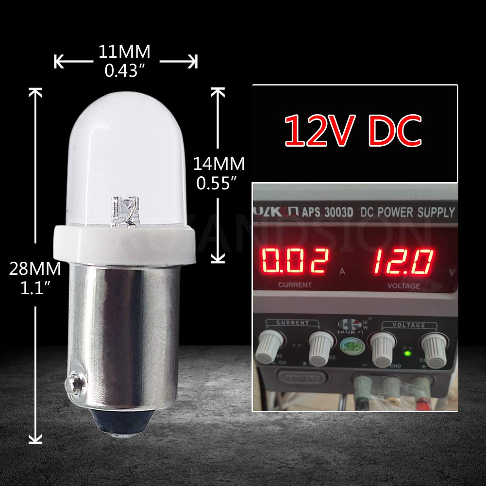 Ruiandsion 10-Pack BAY9S LED Bulbs - 12V H21W 64136 White LED Light Bulbs for Car Interior, Dome, Map & License Plate Lights | Interior Lighting Upgrade for Cars, Trucks & SUVs