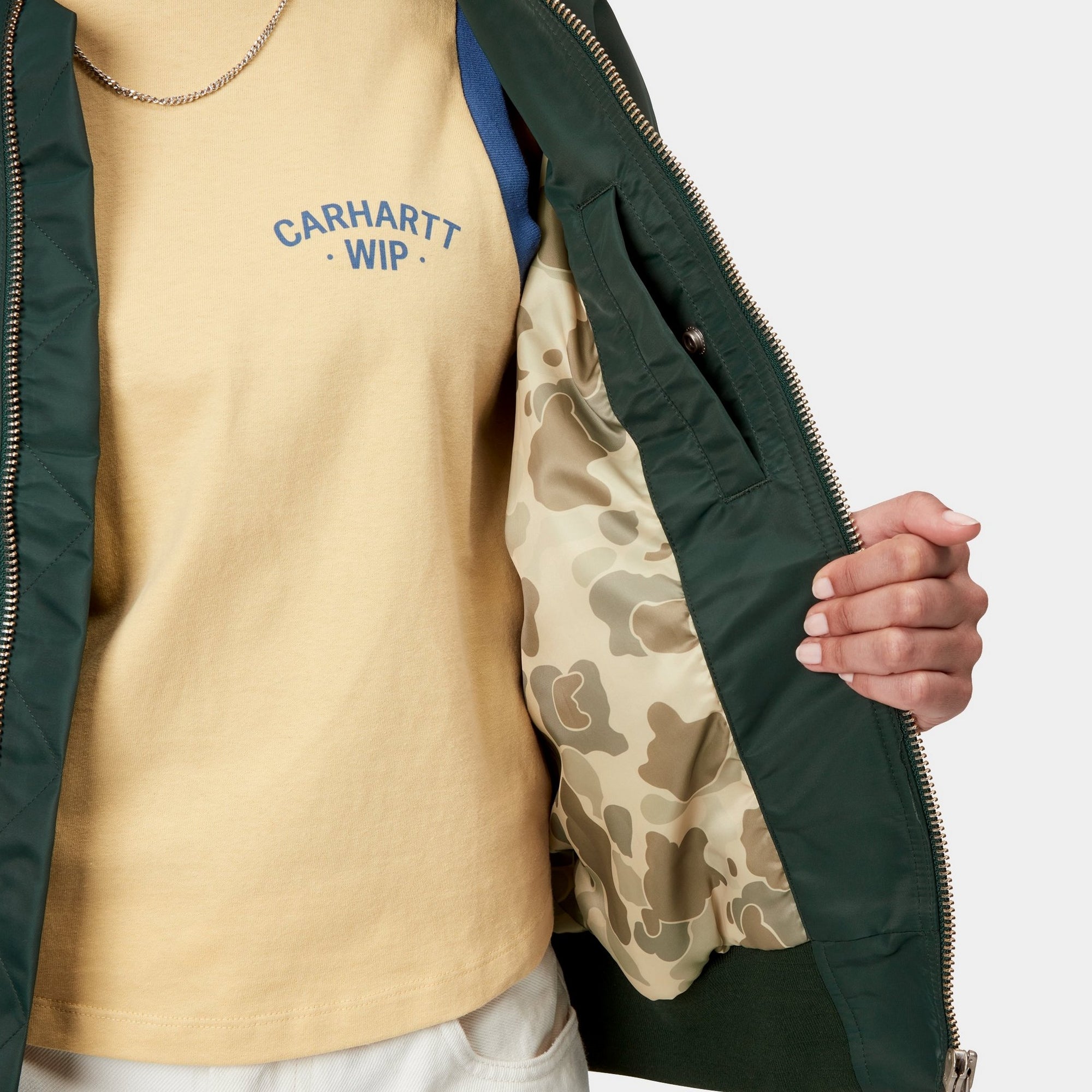 Women's Otley Bomber Jacket - Waterproof Lightweight Windbreaker for Outdoor Activities | Conifer Green Casual Winter Coat for Hiking, Travel & Daily Wear