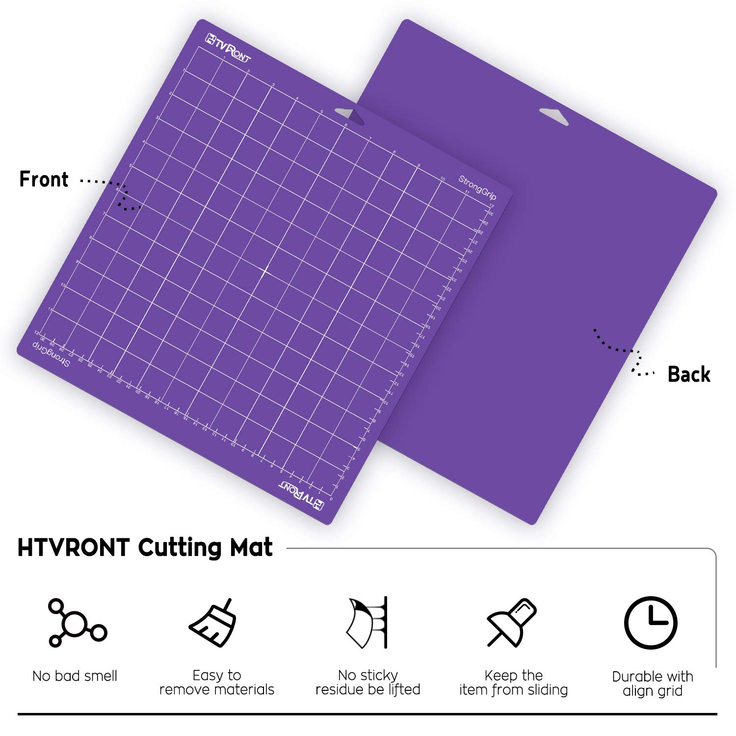 HTVRONT 12x12 Strong Grip Cutting Mat 3 Pack - Replacement Sticky Mats for Cricut Maker 3, Maker, Explore 3, Air 2, Air & One - High Adhesive Quilting Craft Mats for Vinyl, Paper & Fabric Cutting - Perfect for DIY Projects, Scrapbooking & Home Decor